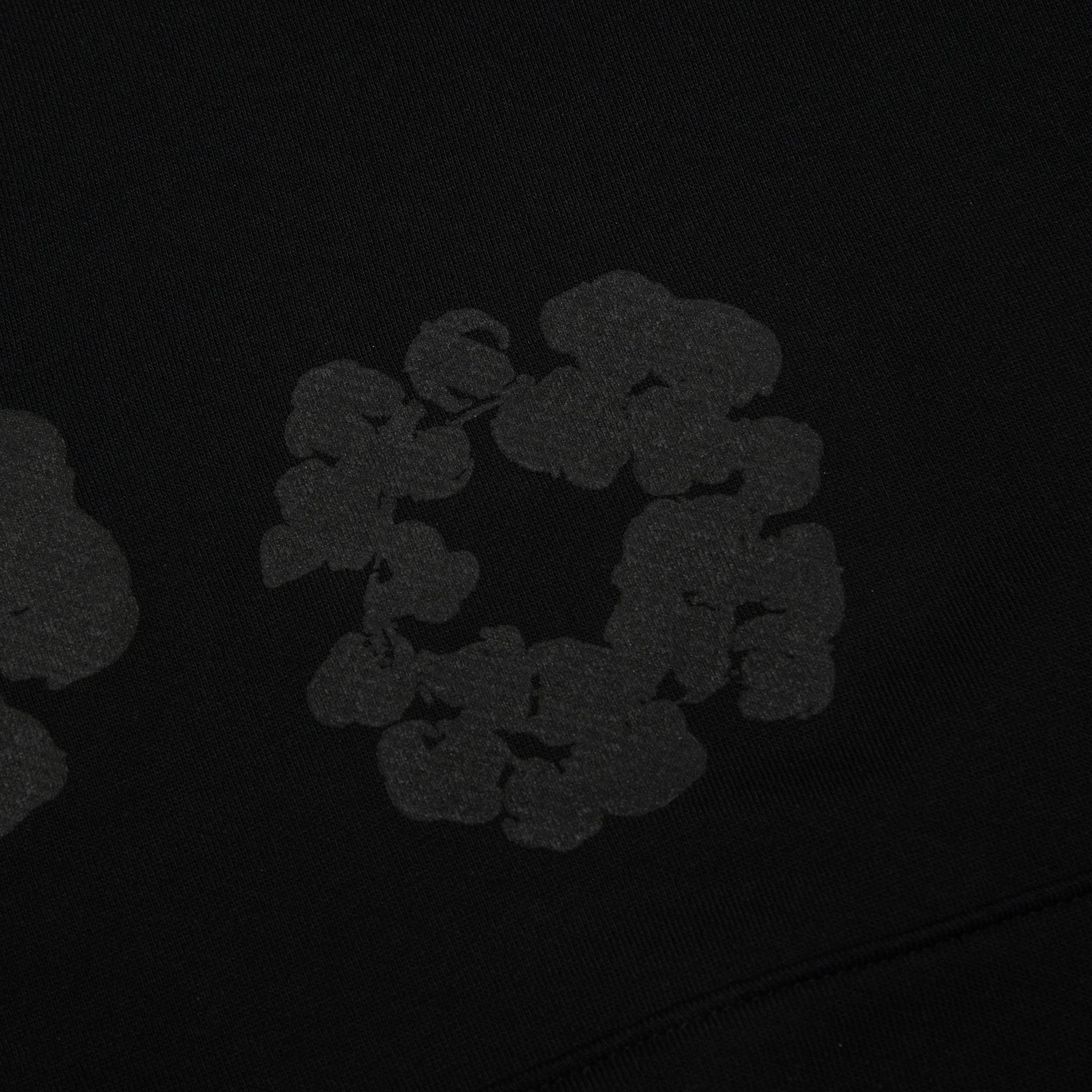 Denim Tears Cotton Wreath Black Monochrome Hoodie - Image 3