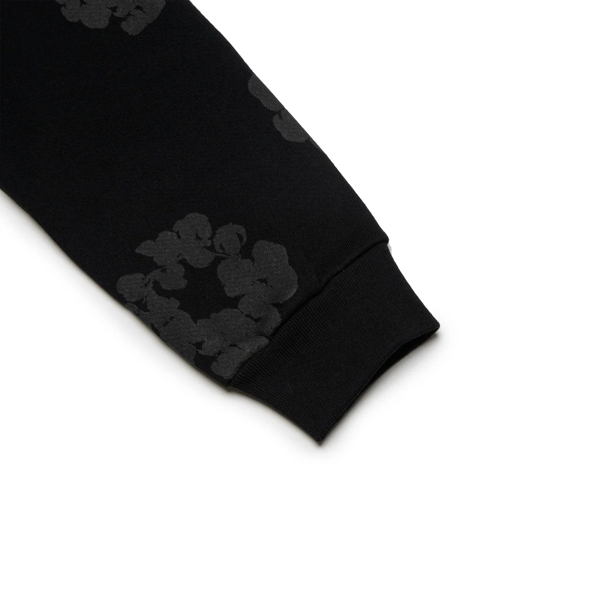 Denim Tears Cotton Wreath Black Monochrome Hoodie - Image 4