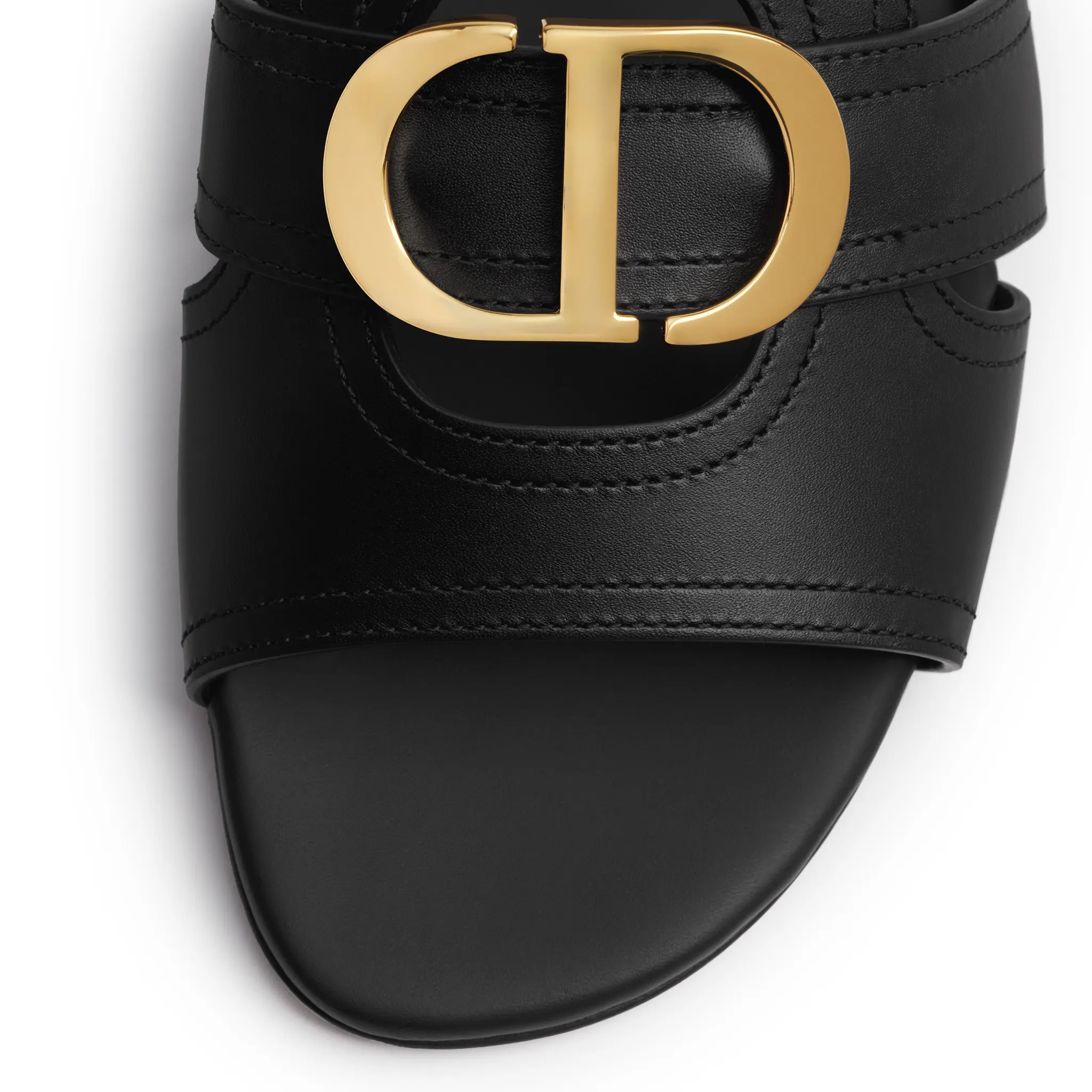 Dior 30 Montaigne Calfskin Black Slides - Image 5
