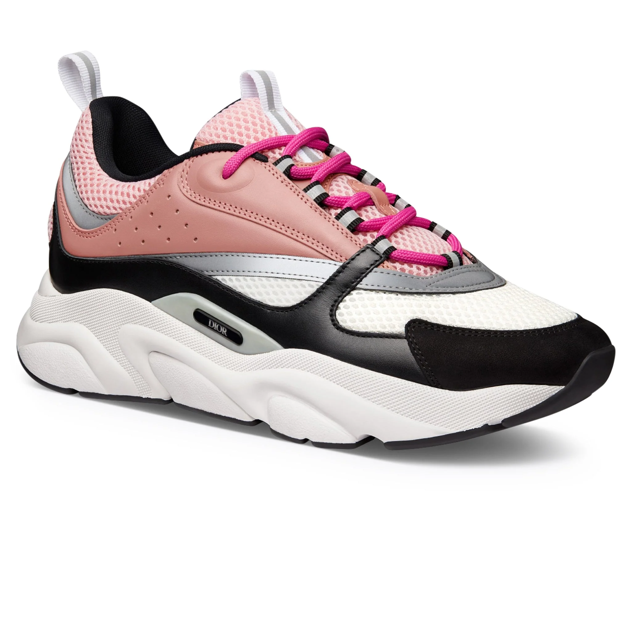 Dior B22 Pink White Black Calfskin Trainer - Image 2