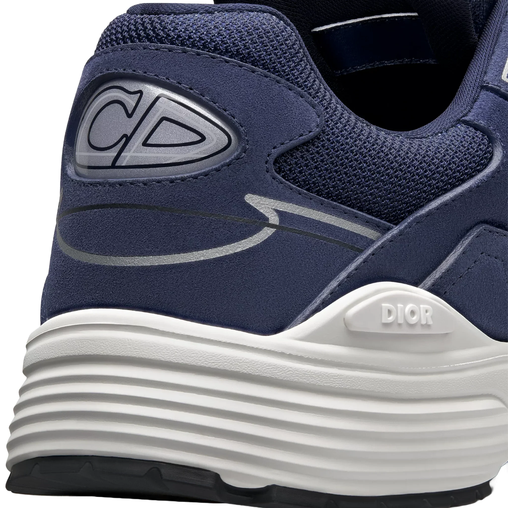 Dior B30 Countdown Mesh Navy Blue Suede Trainer - Image 4