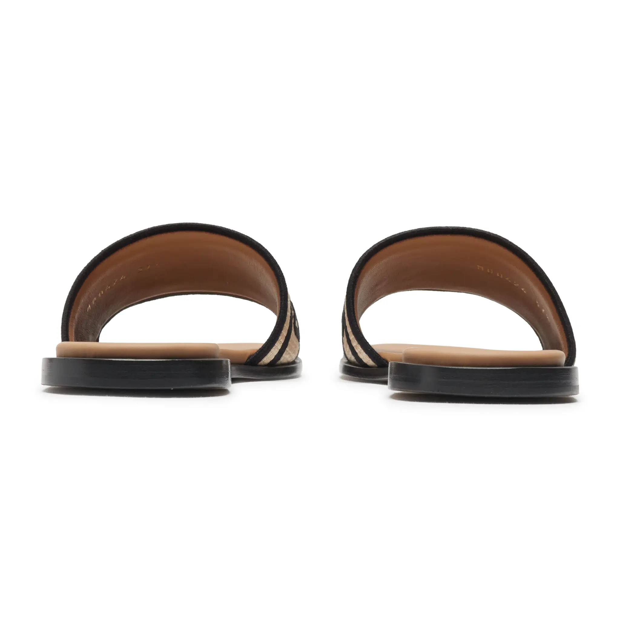 Dior Dway Embroidered Cotton Beige Black Slides - Image 5