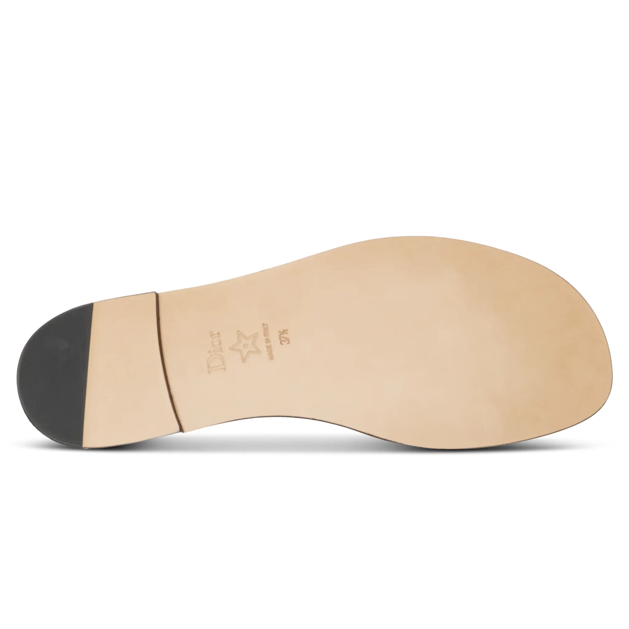 Dior Dway Embroidered Cotton Beige Black Slides - Image 6