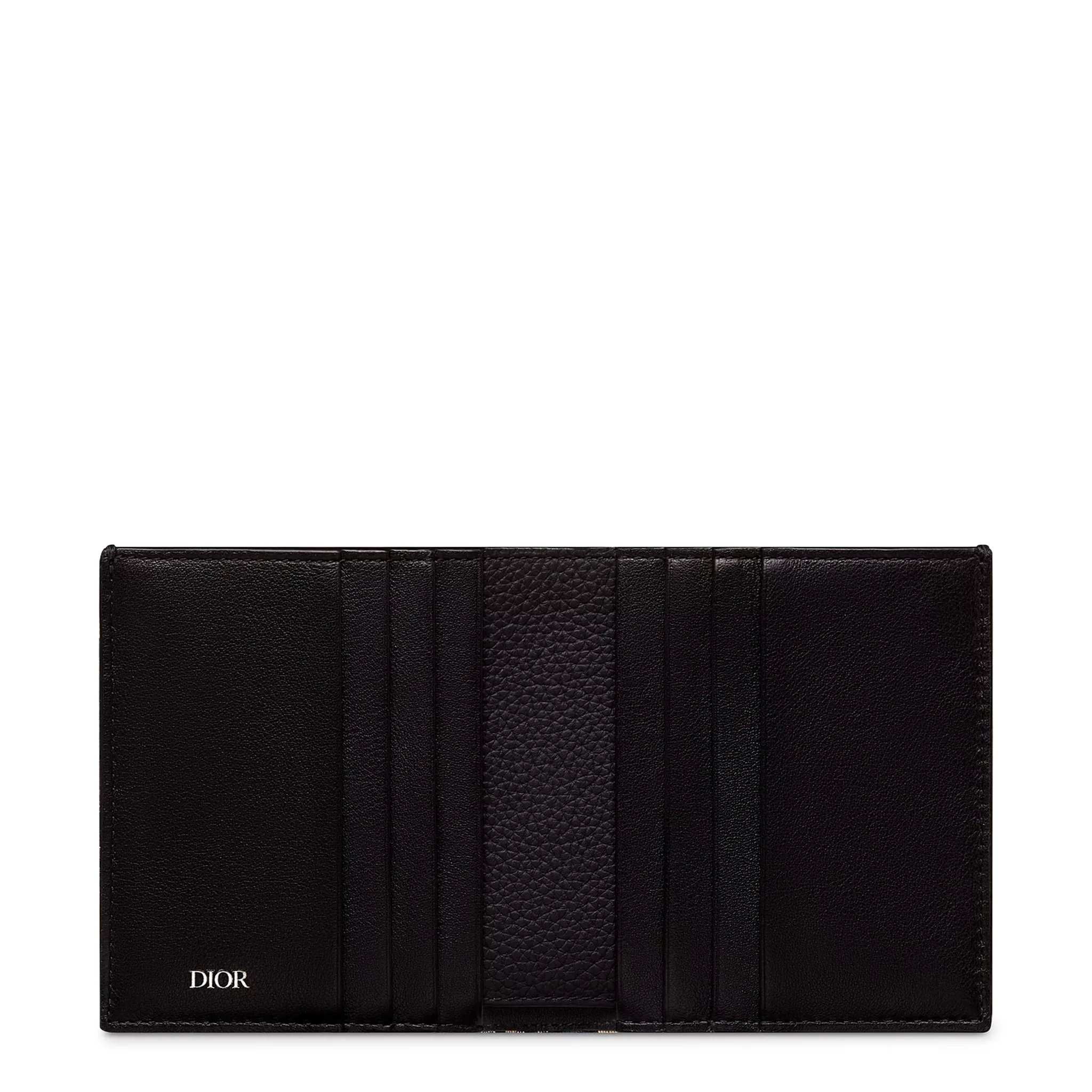 Dior Oblique Jacquard Beige and Black Vertical Bifold Wallet - Image 4