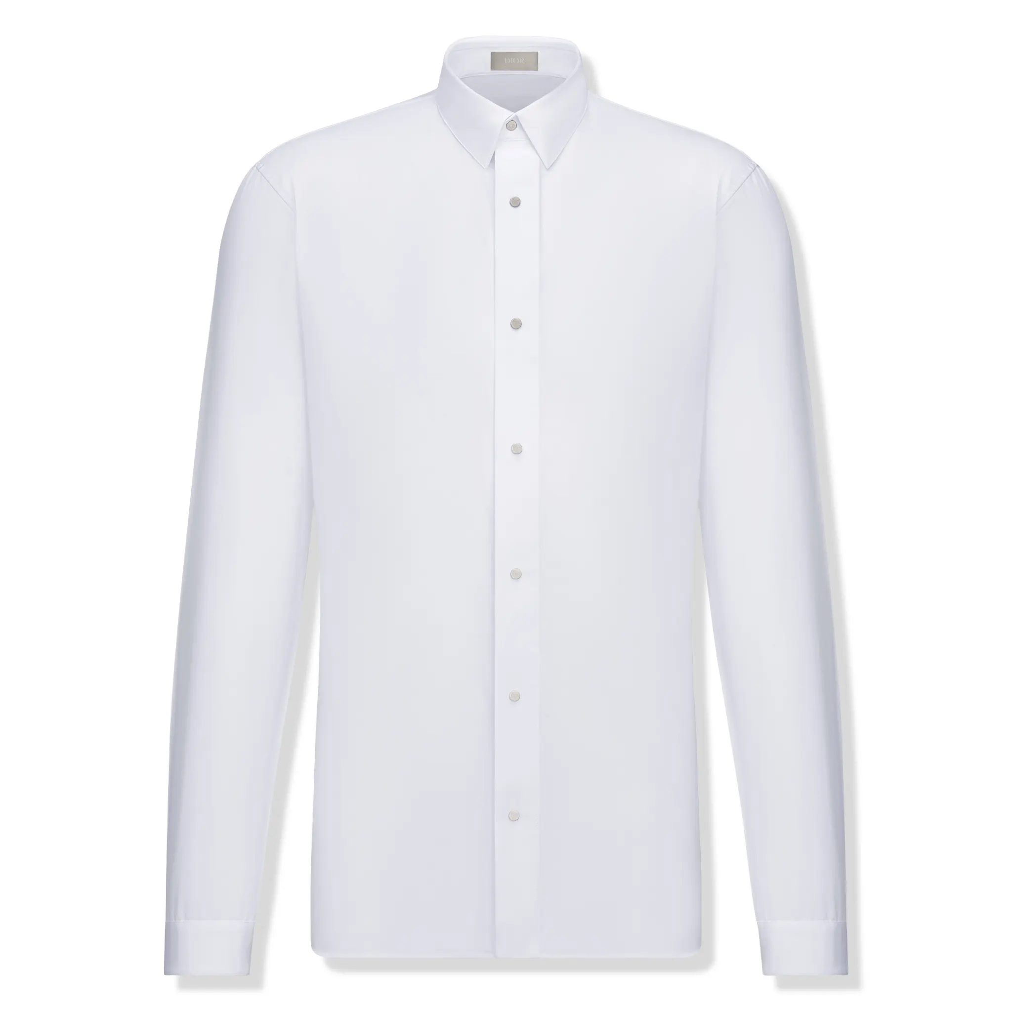 Dior Snaps Poplin Cotton White Shirt