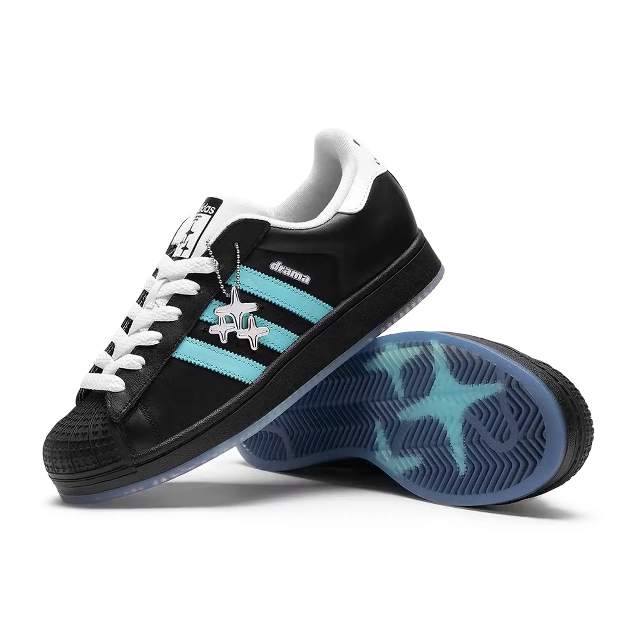 Drama Call x Adidas Superstar II Black Metrolink Blue - Image 7