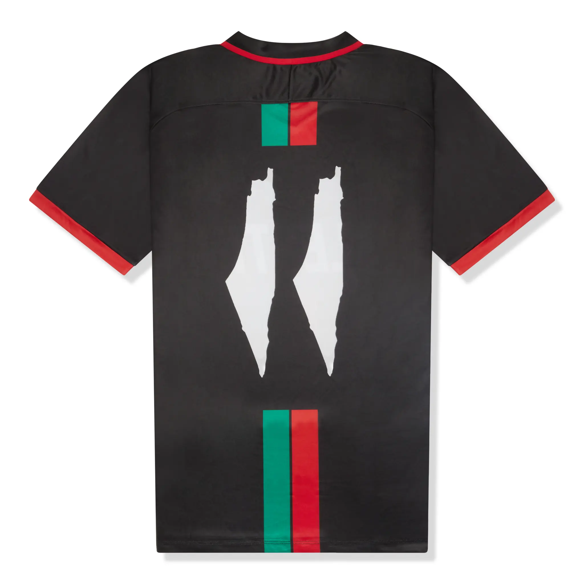 FC Palestina Palestine Red Green Stripe Arabic Black Football T Shirt - Image 2