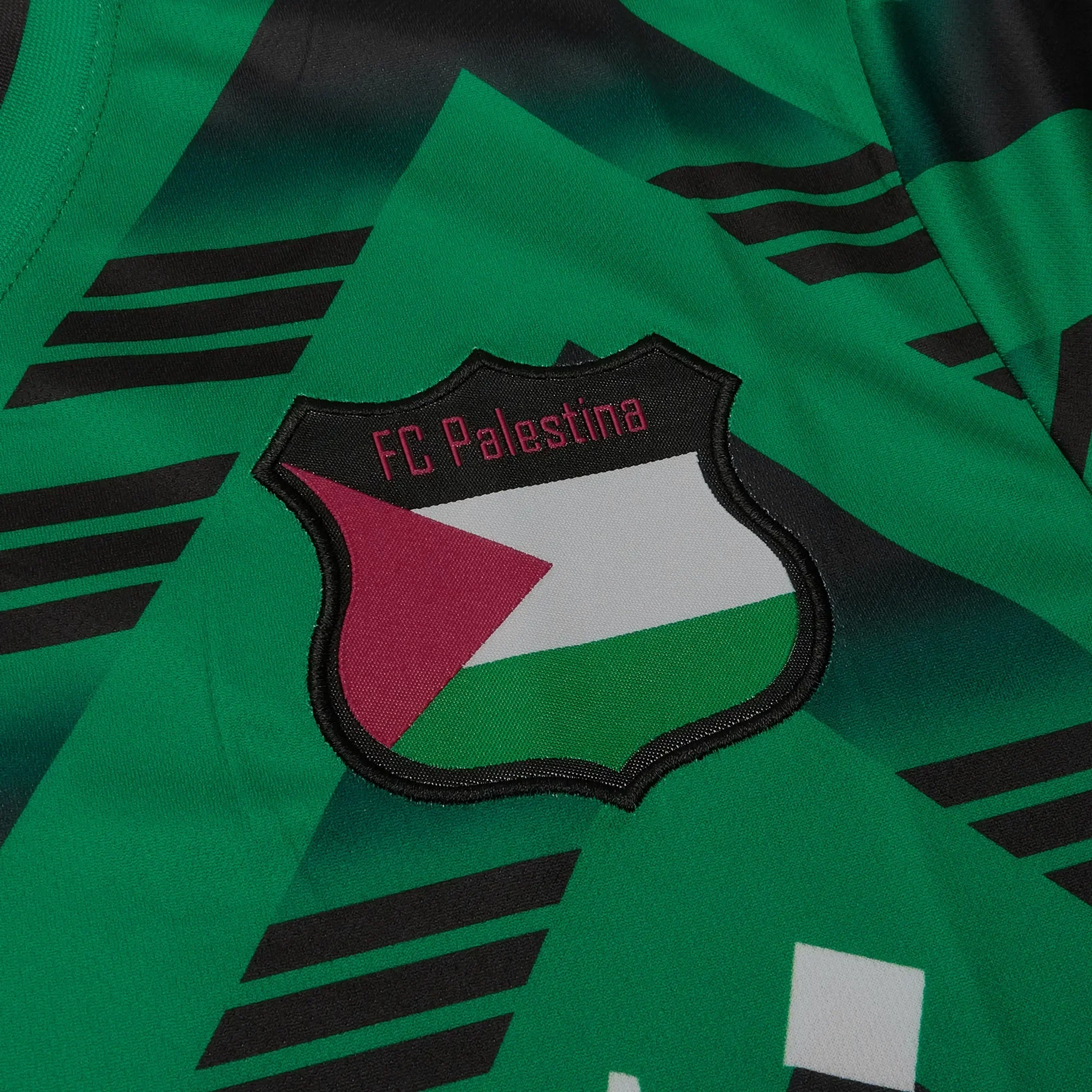 FC Palestina Palestine Retro Green Black Football T Shirt - Image 5
