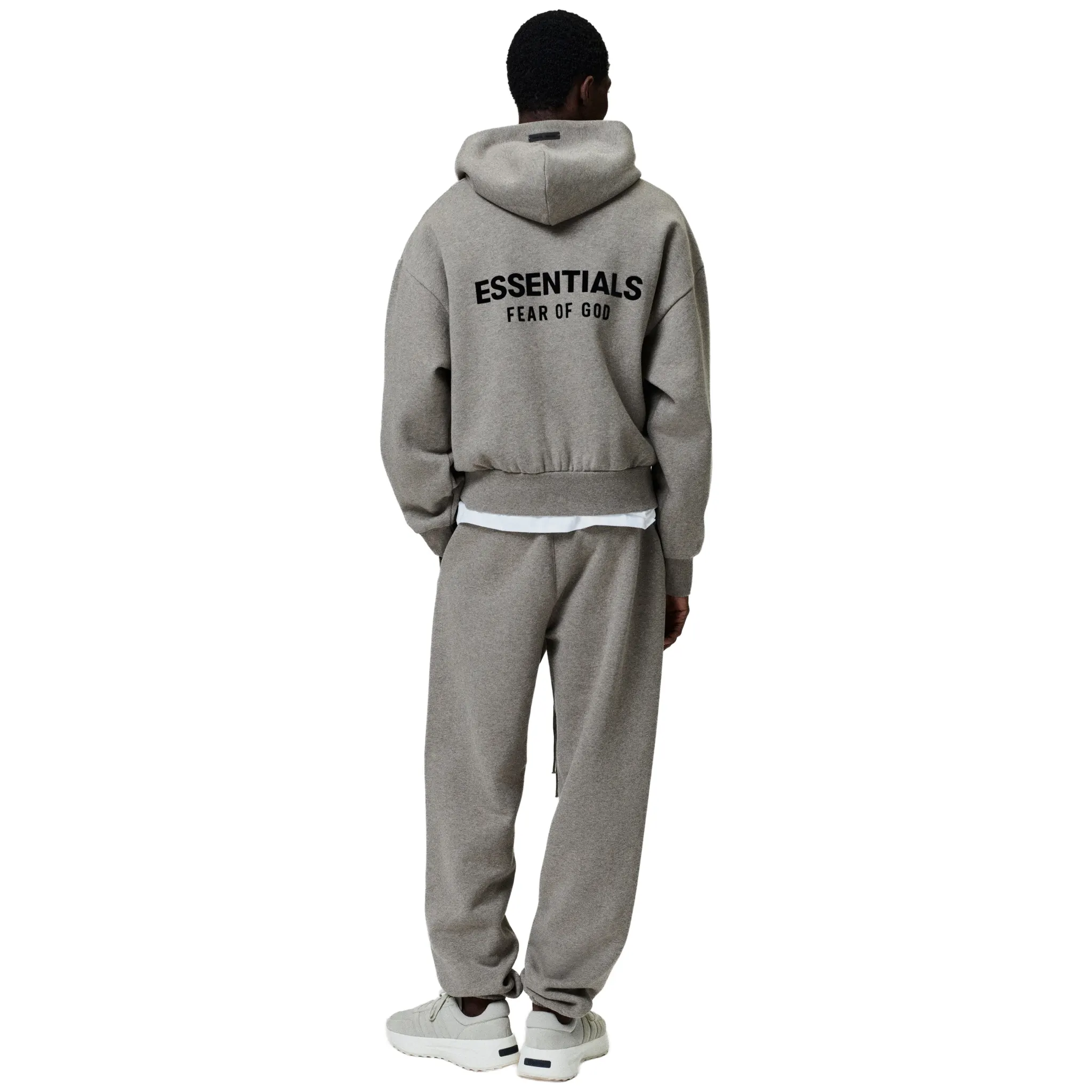 Fear Of God Essentials Classic Hood Homestead Heather Zip-Up Hoodie (SS25) - Image 4