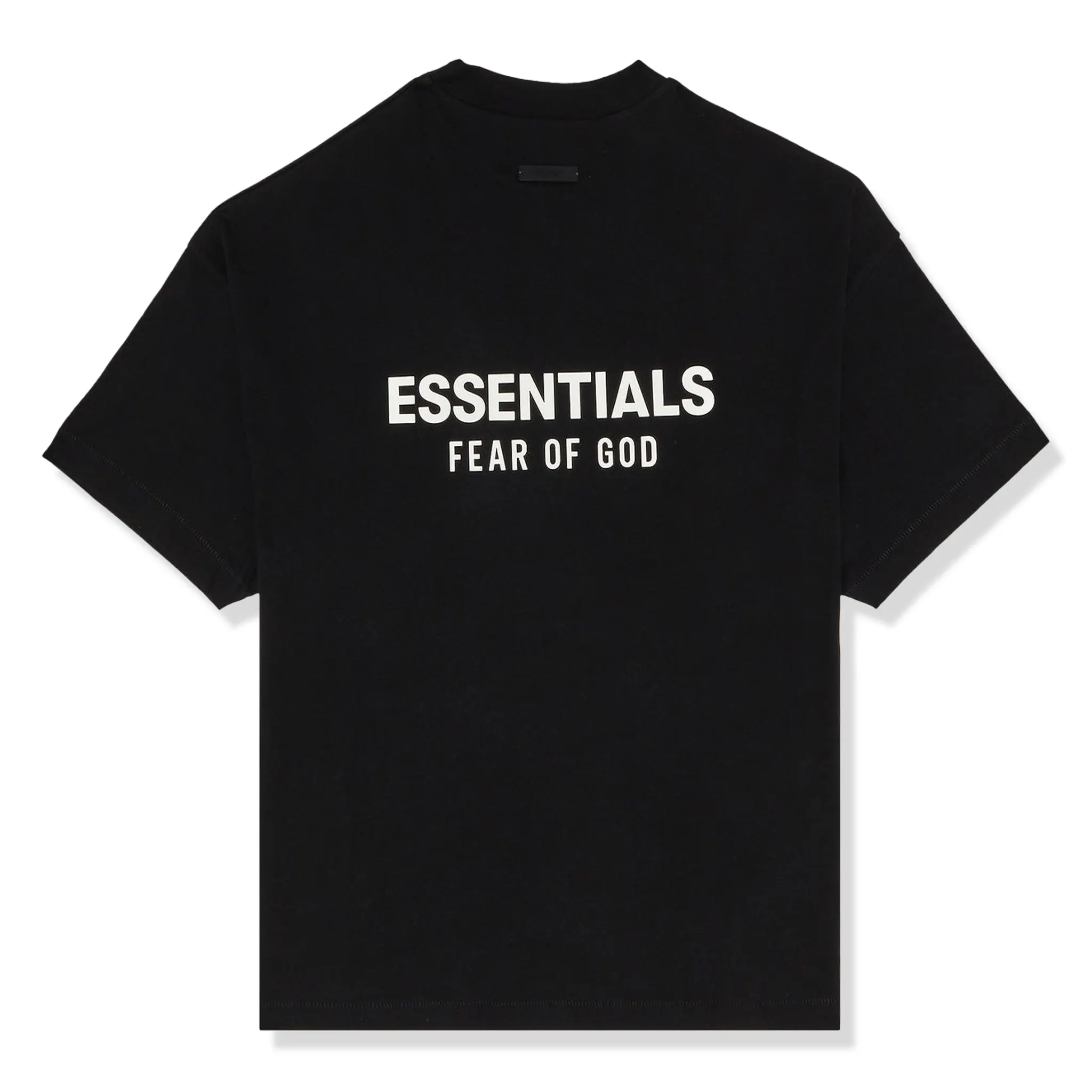 Fear Of God Essentials Jersey Crewneck Black T Shirt - Image 2