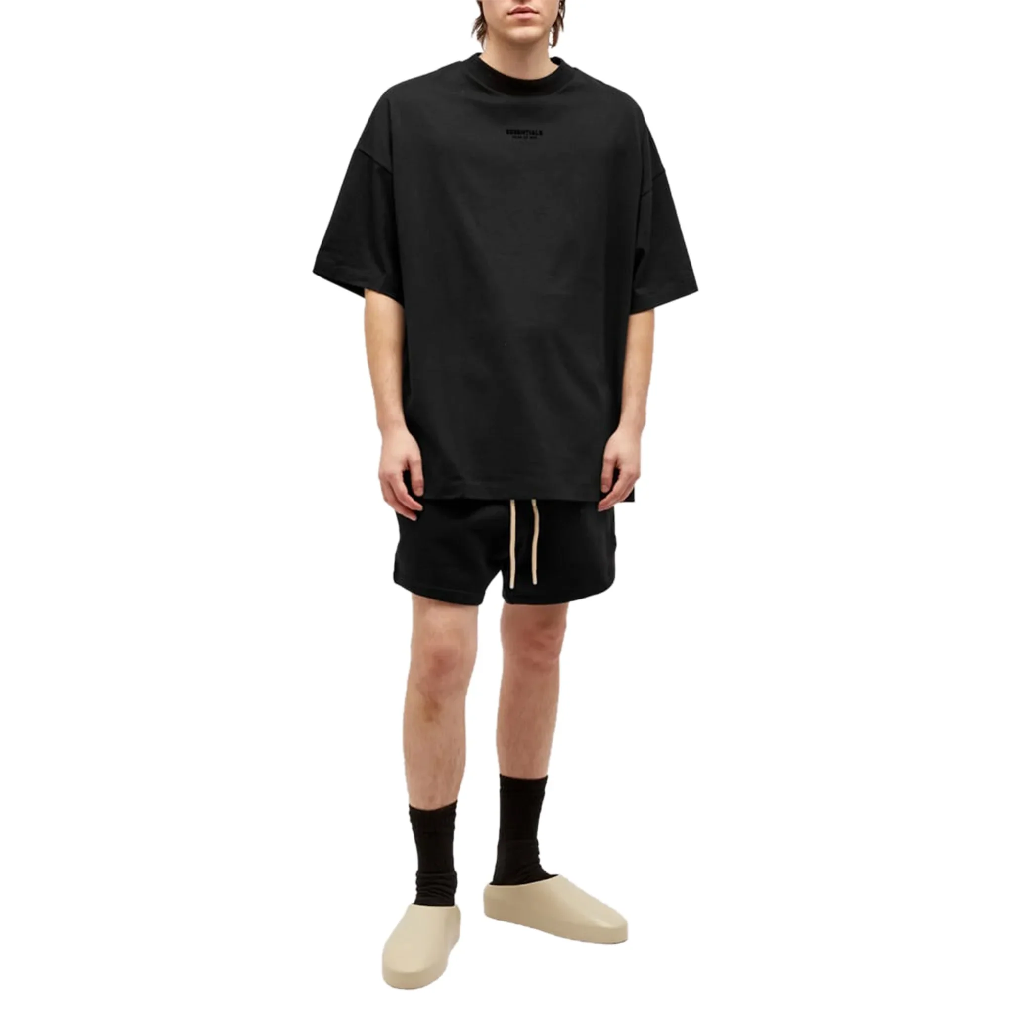 Fear Of God Essentials Jet Black Shorts (FW23) - Image 5