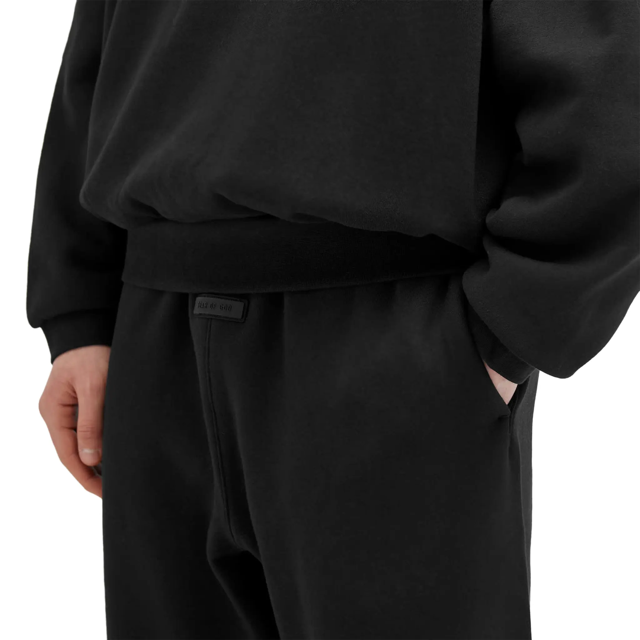 Fear Of God Essentials Jet Black Sweatpants (SS24) - Image 6