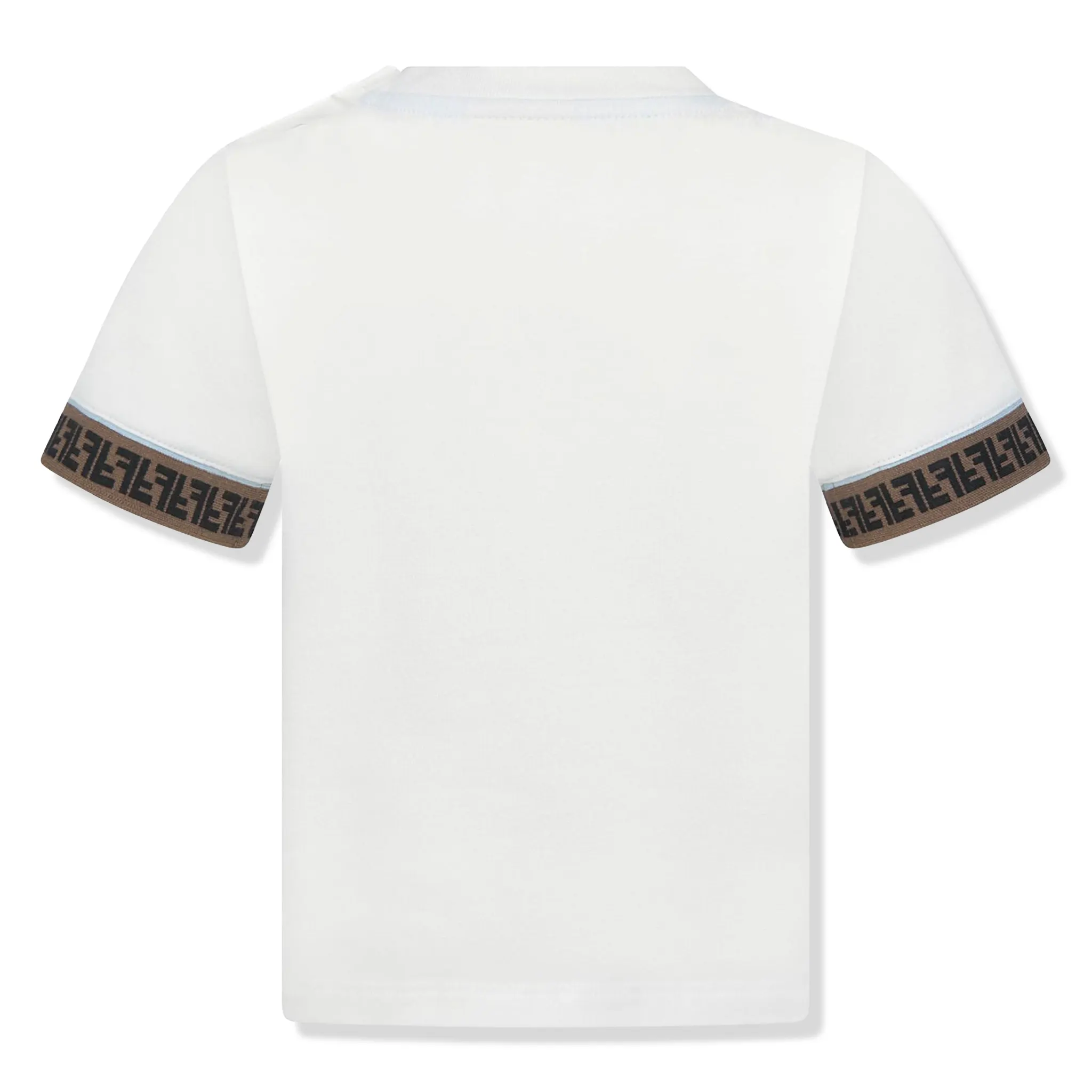 Fendi FF Logo Baby Boys Trim White T Shirt - Image 2