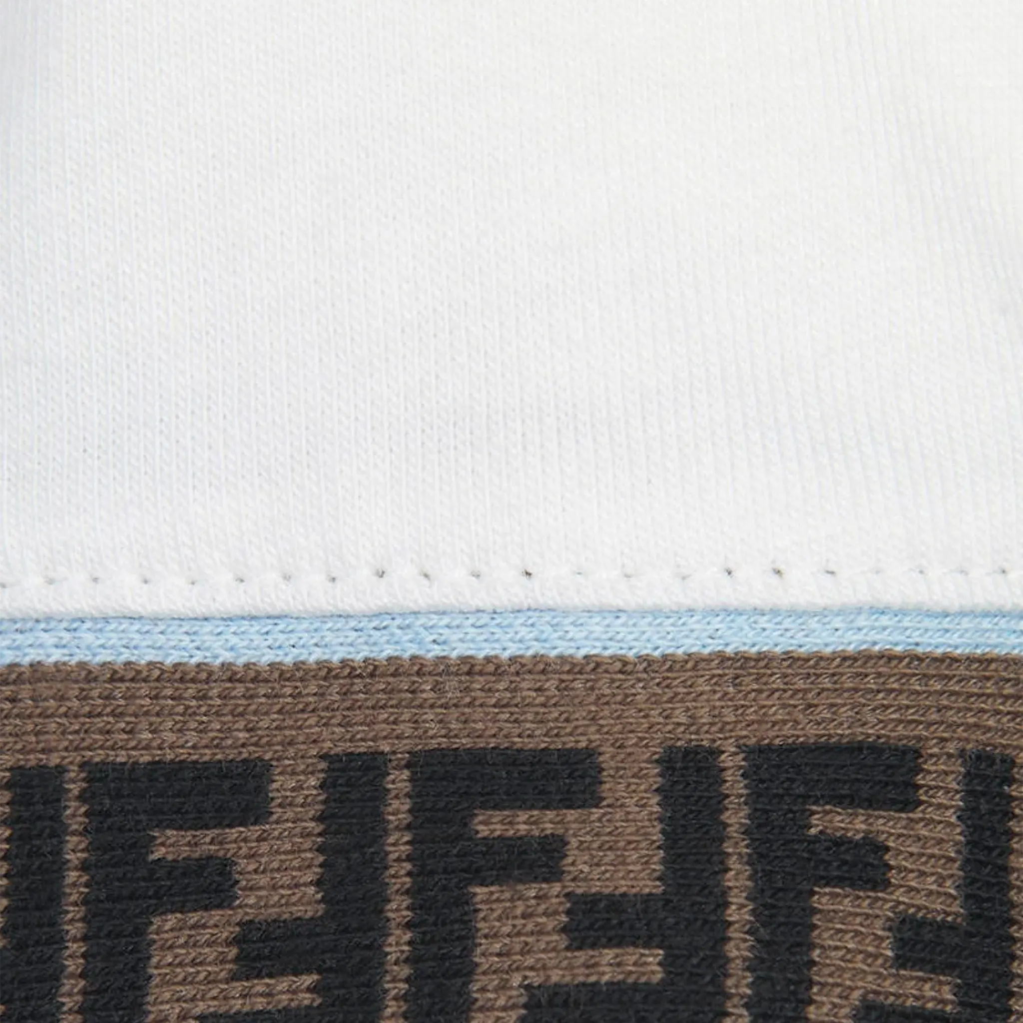Fendi FF Logo Baby Boys Trim White T Shirt - Image 3