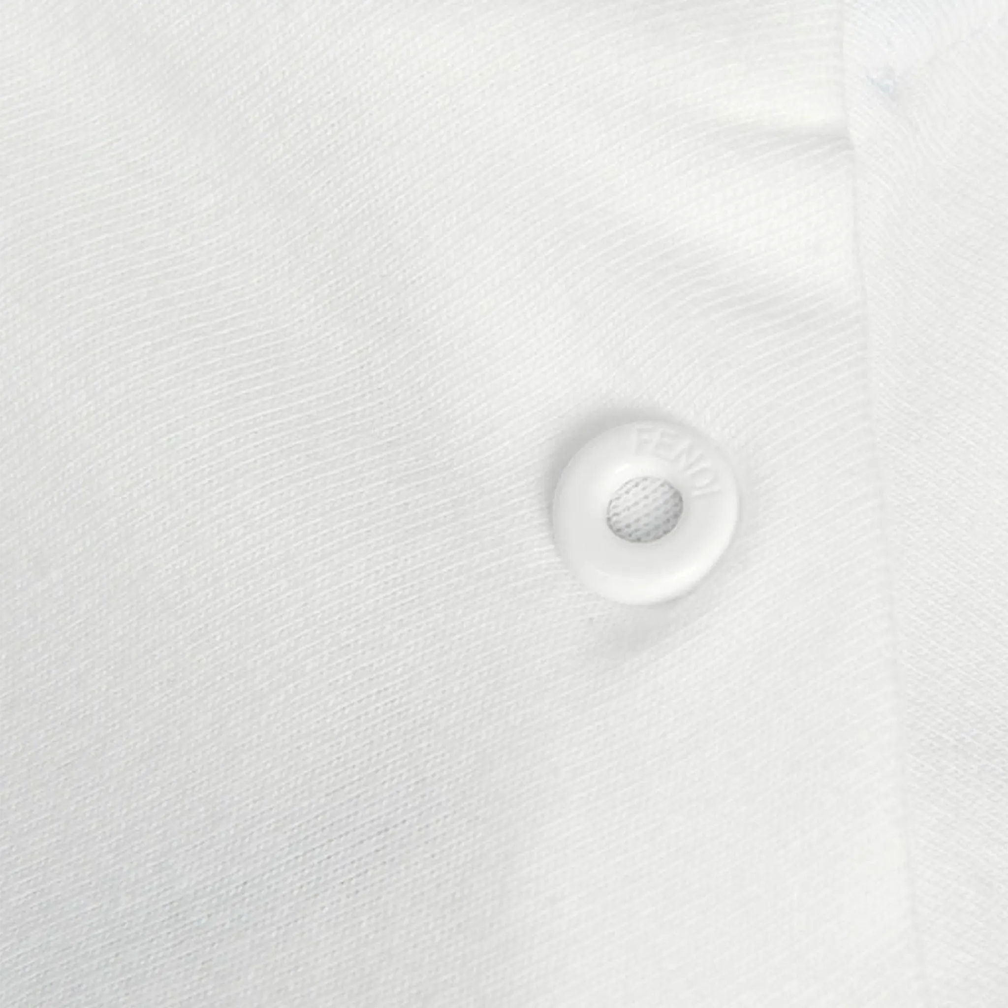 Fendi FF Logo Baby Boys Trim White T Shirt - Image 4