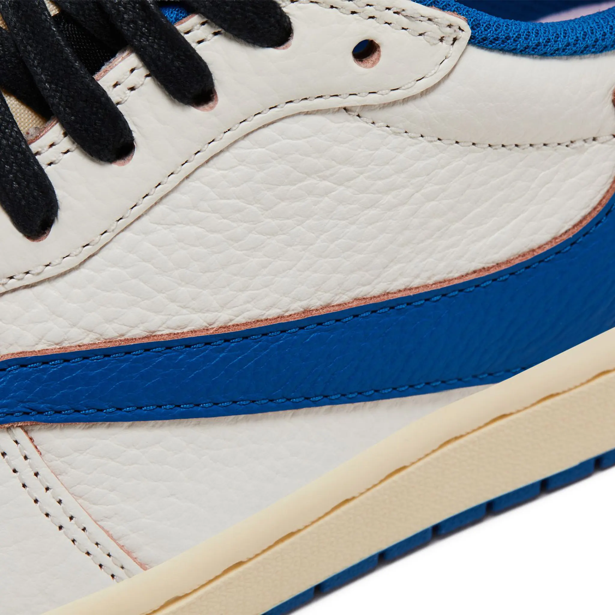 Fragment Design x Travis Scott x Air Jordan 1 Retro Low OG SP Sail Military Blue - Image 6