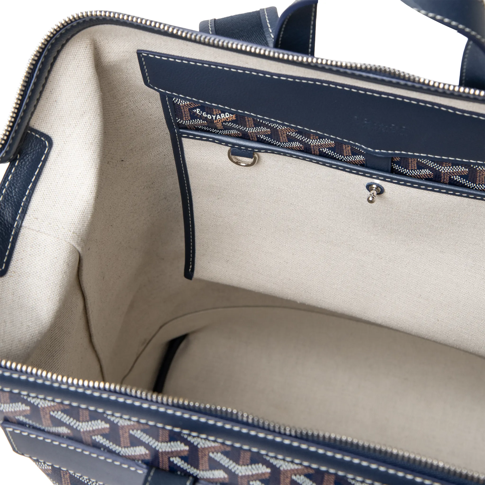 Goyard Navy Blue Cisalpin Backpack - Image 6