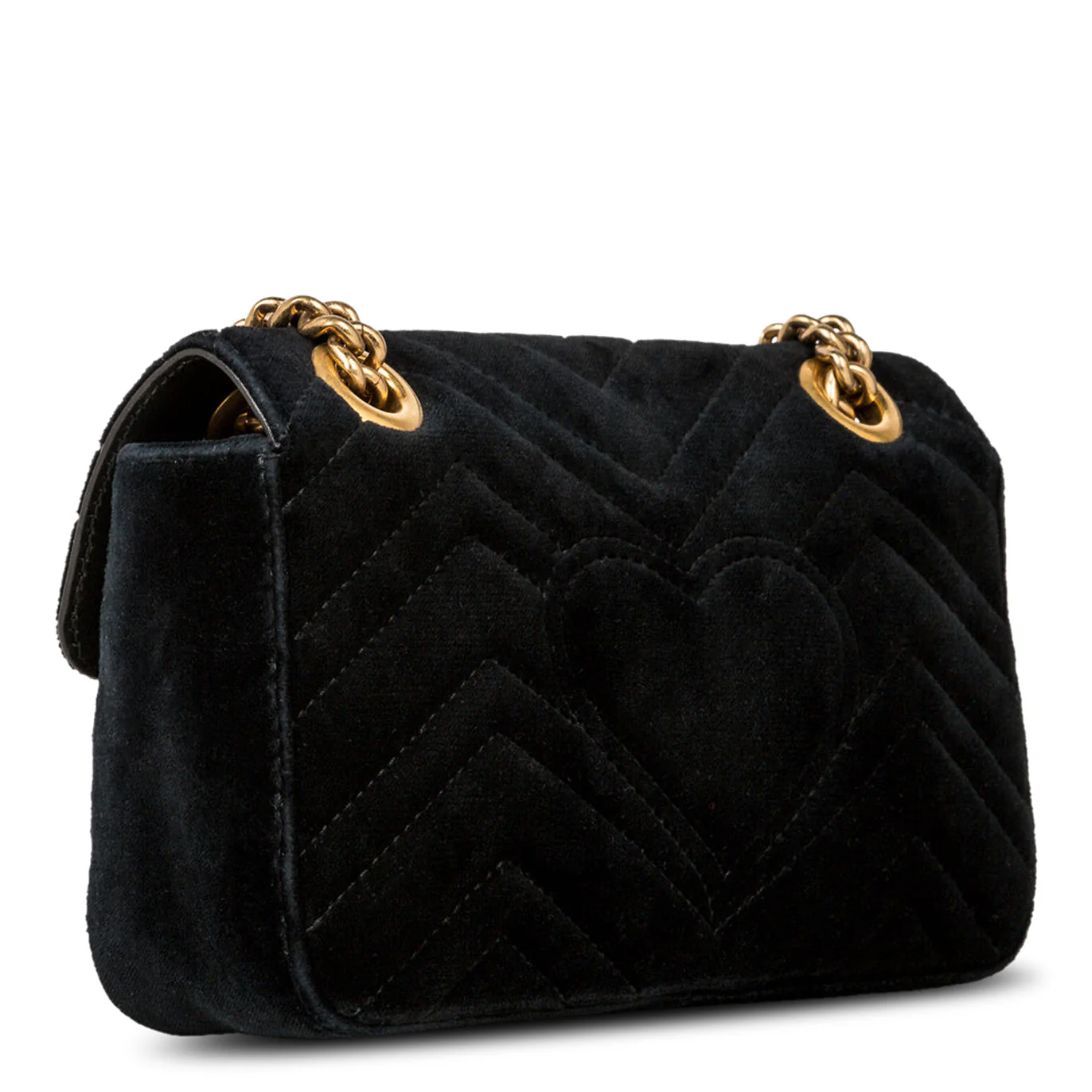 Gucci GG Marmont Velvet Black Small Shoulder Bag - Image 3