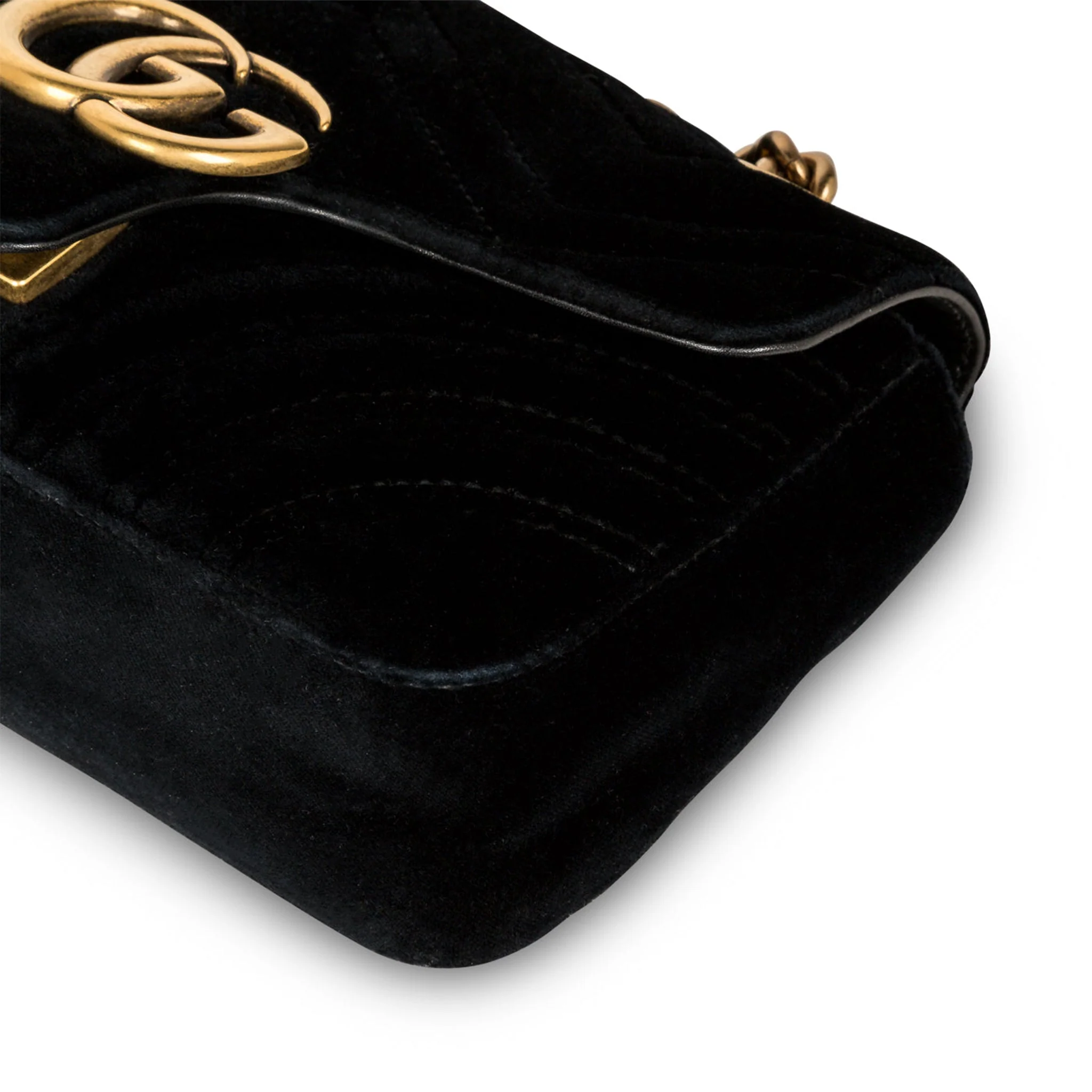Gucci GG Marmont Velvet Black Small Shoulder Bag - Image 5