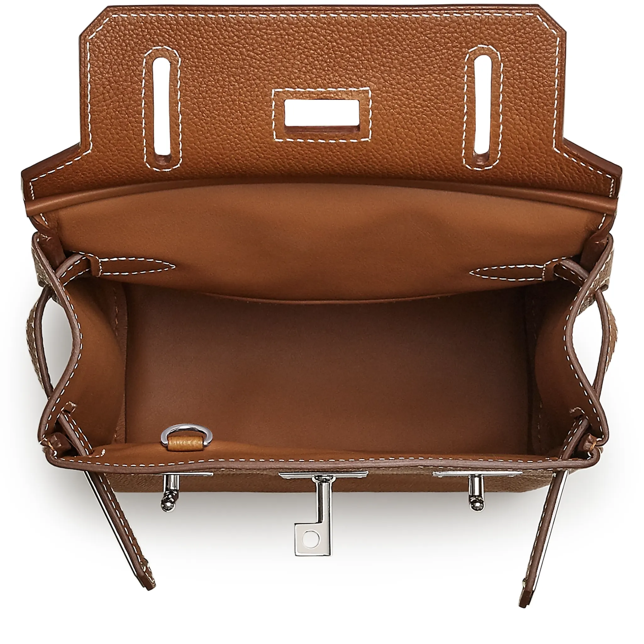Hermès Hac a Dos PM Barenia Faubourg Fauve Palladium Hardware Backpack - Image 4