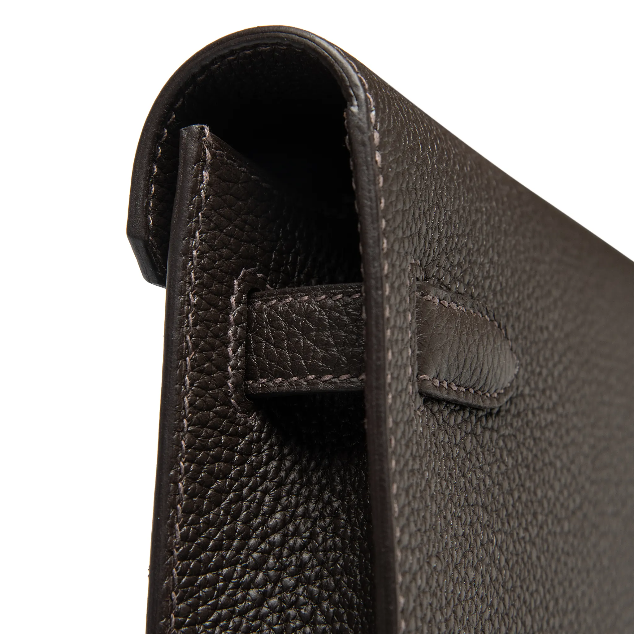 Hermes Kelly Depeches 25 Negonda Calfskin Bai Brun Palladium Hardware - Image 5