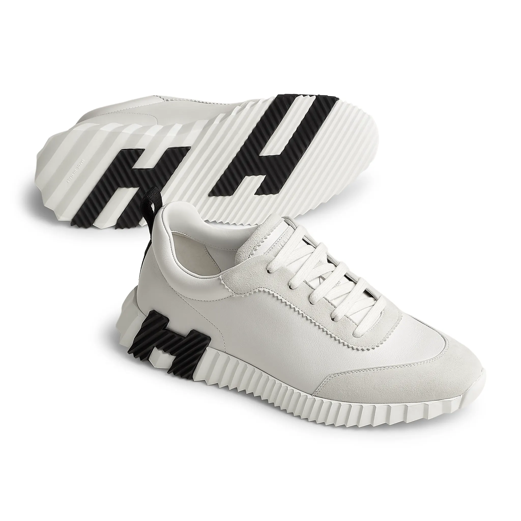 Hermès Paris Bouncing Calf Sneaker Blanc - Image 3