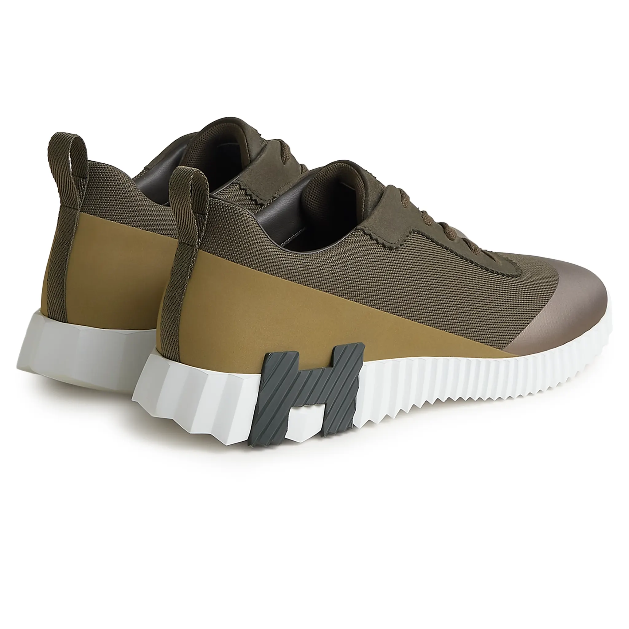 Hermès Paris Bouncing Calf Sneaker Multicolour Forest Green - Image 4