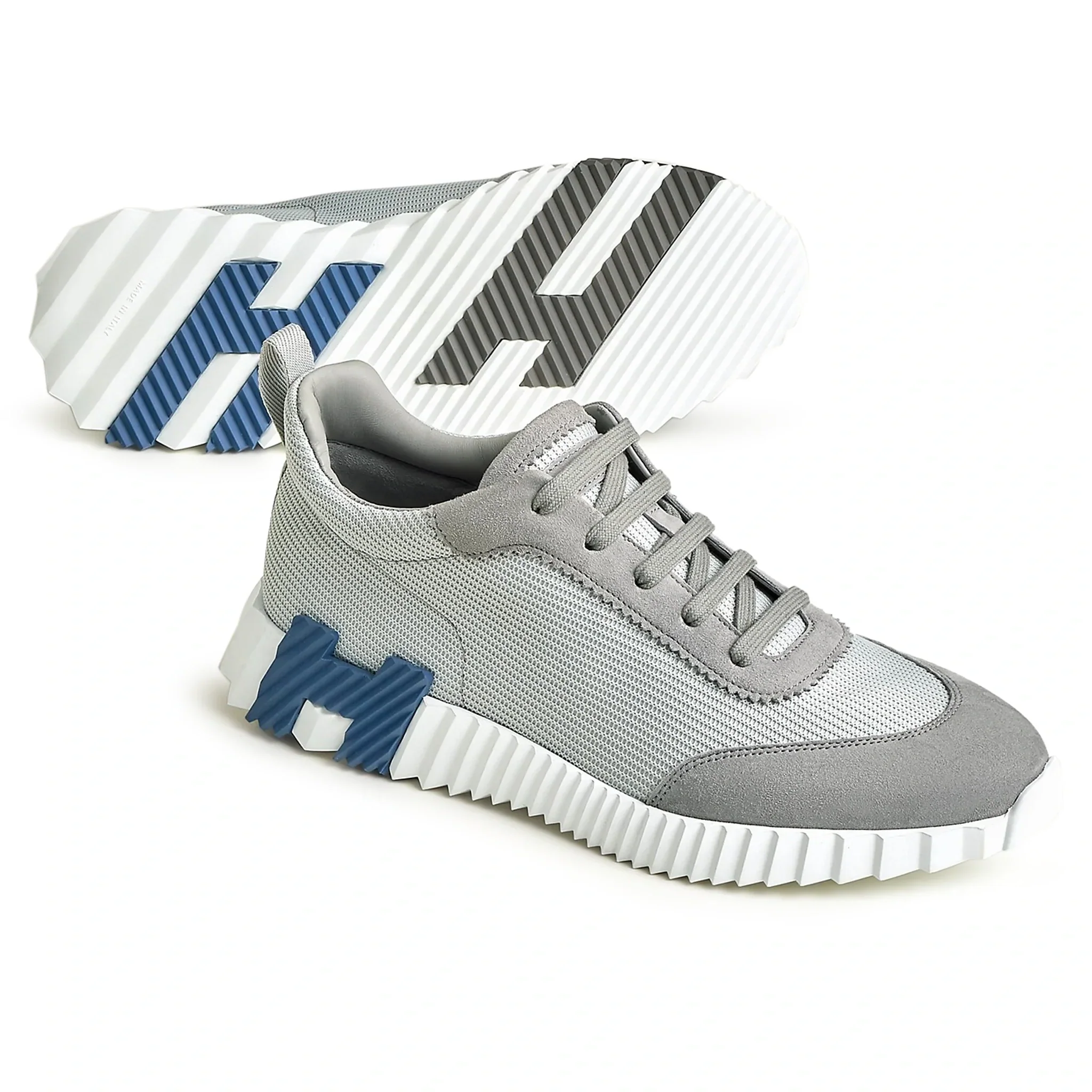 Hermes Paris Bouncing Sneaker Grey Blue - Image 4