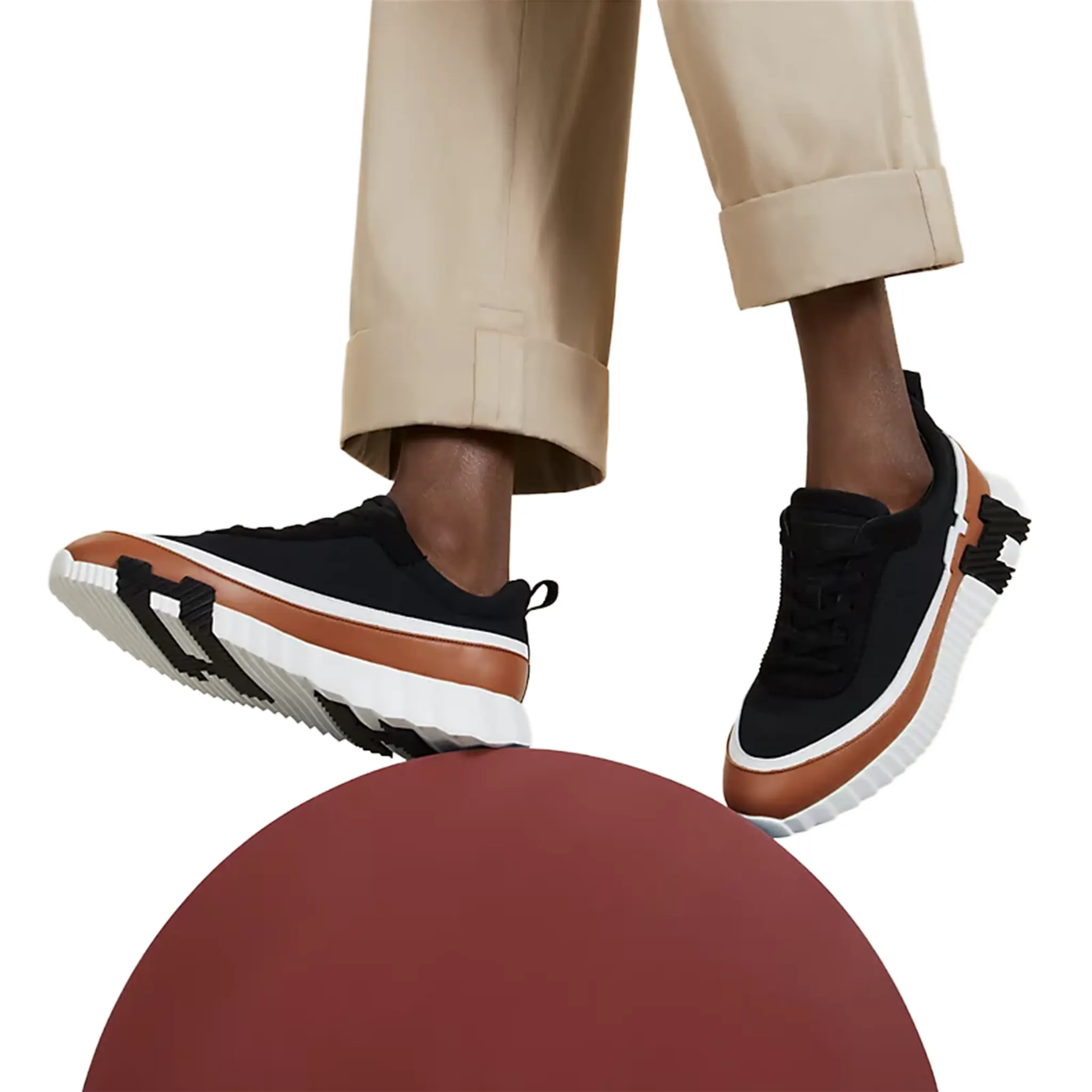 Hermes Paris Bouncing Sneaker Multicolore Noir - Image 6