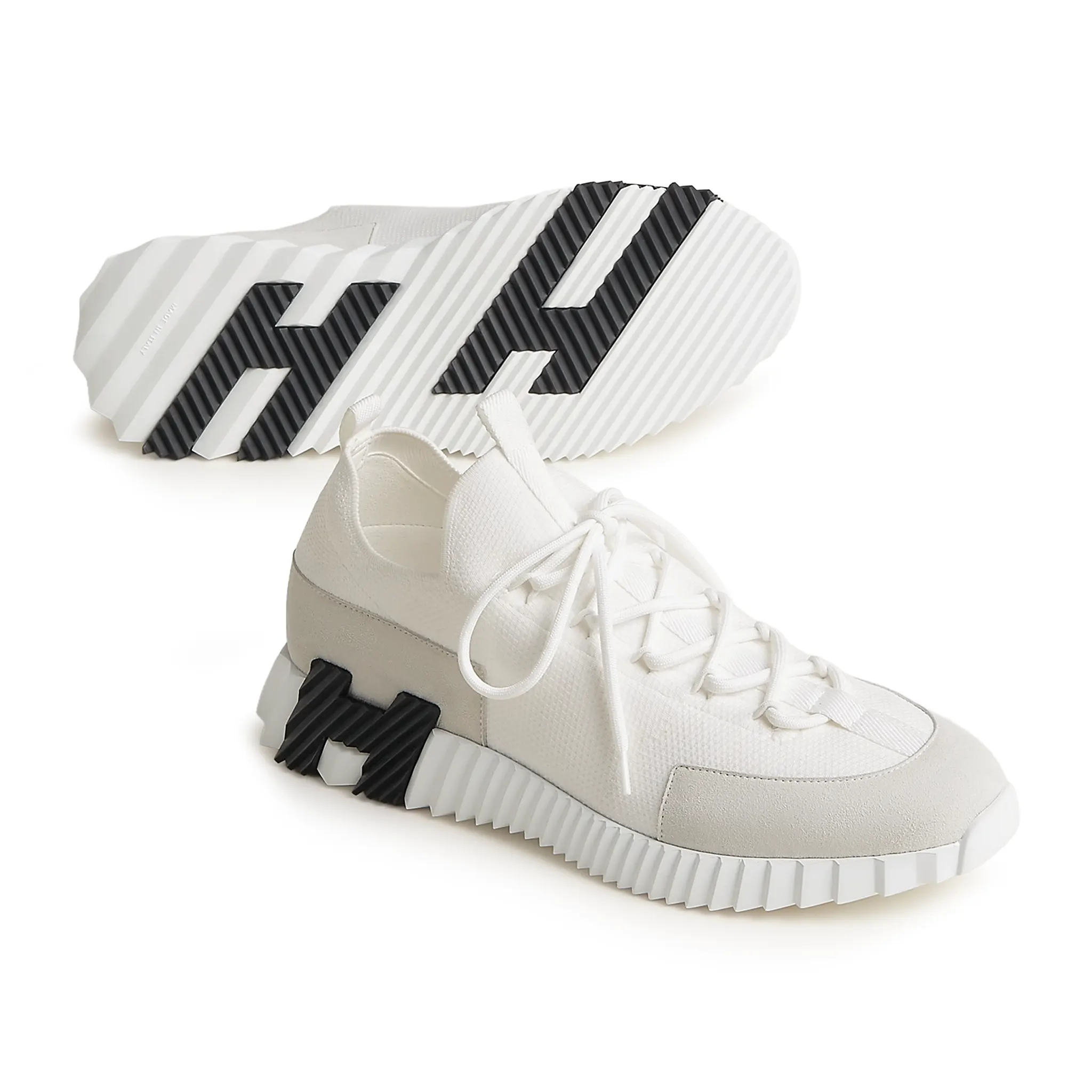 Hermès Paris Lift Slip-On White Sneaker - Image 4