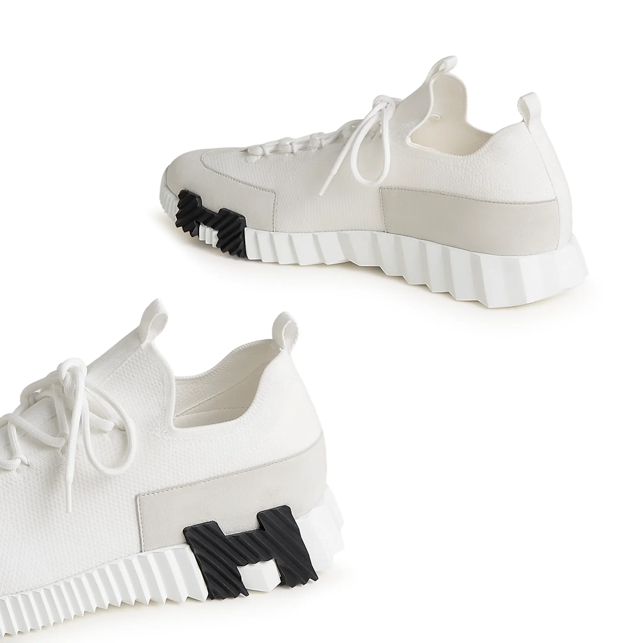 Hermès Paris Lift Slip-On White Sneaker - Image 5