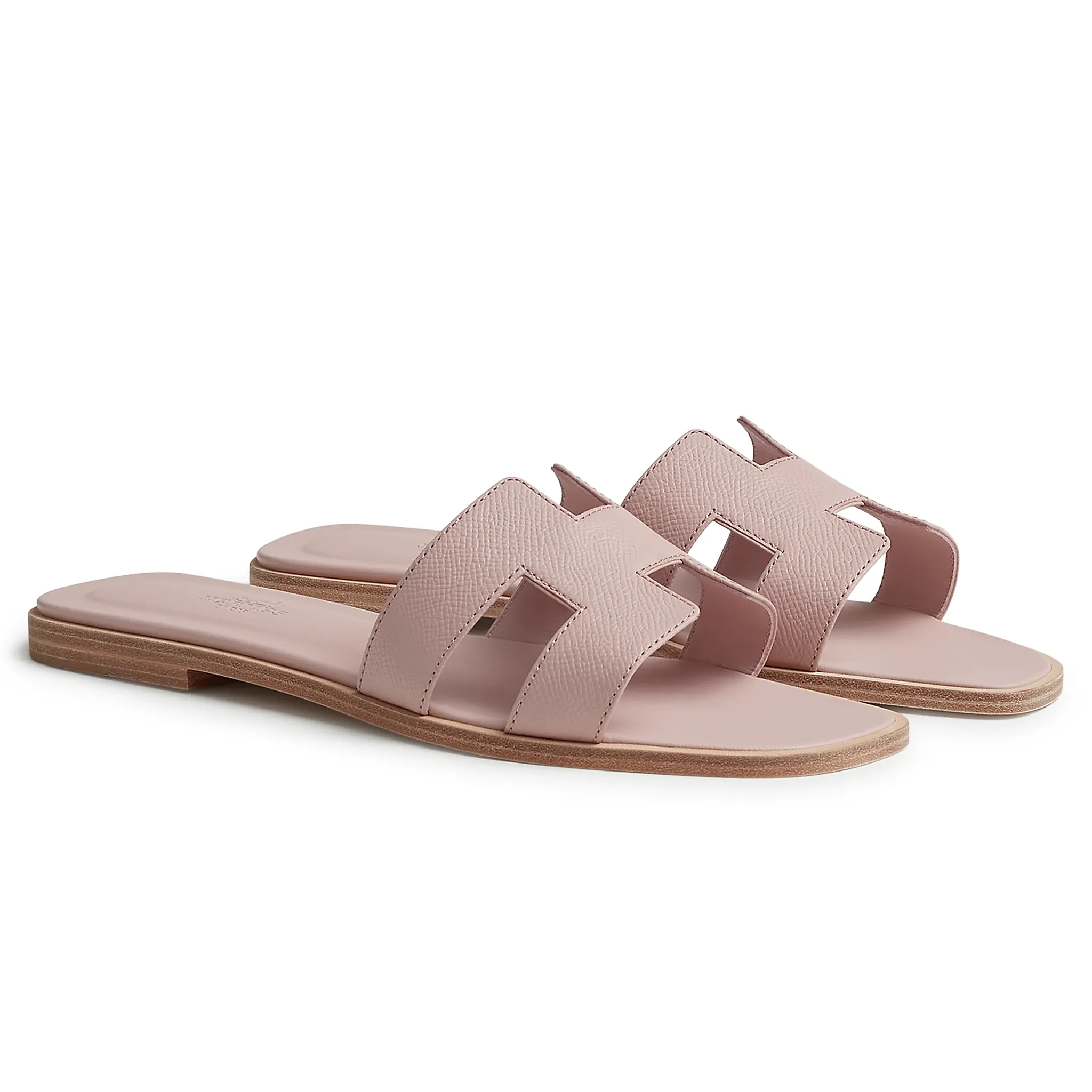 Hermes Paris Oran Rose Porcelaine Sandal - Image 2