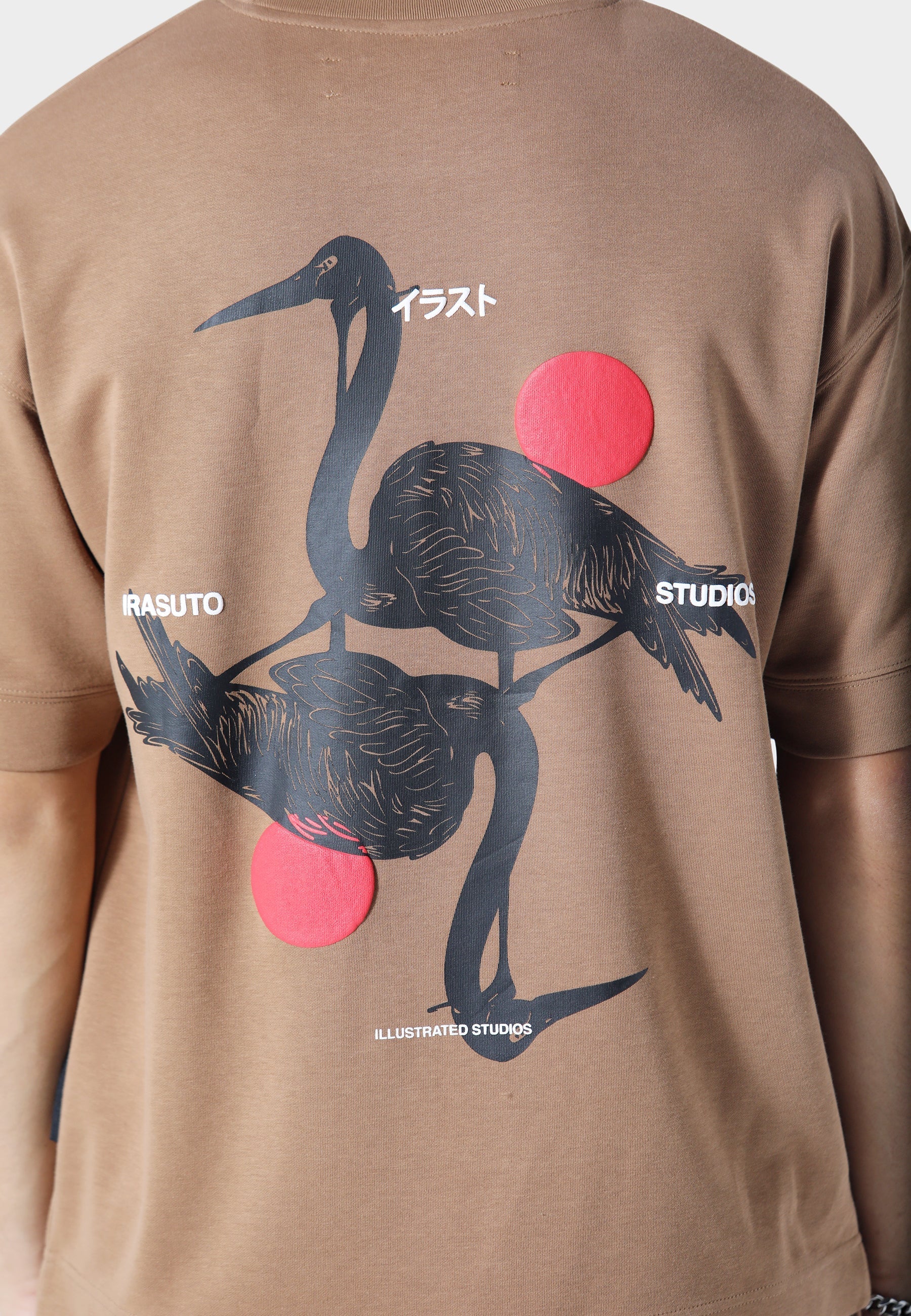 Irasuto Studios Crane Tobacco T-Shirt - Image 8