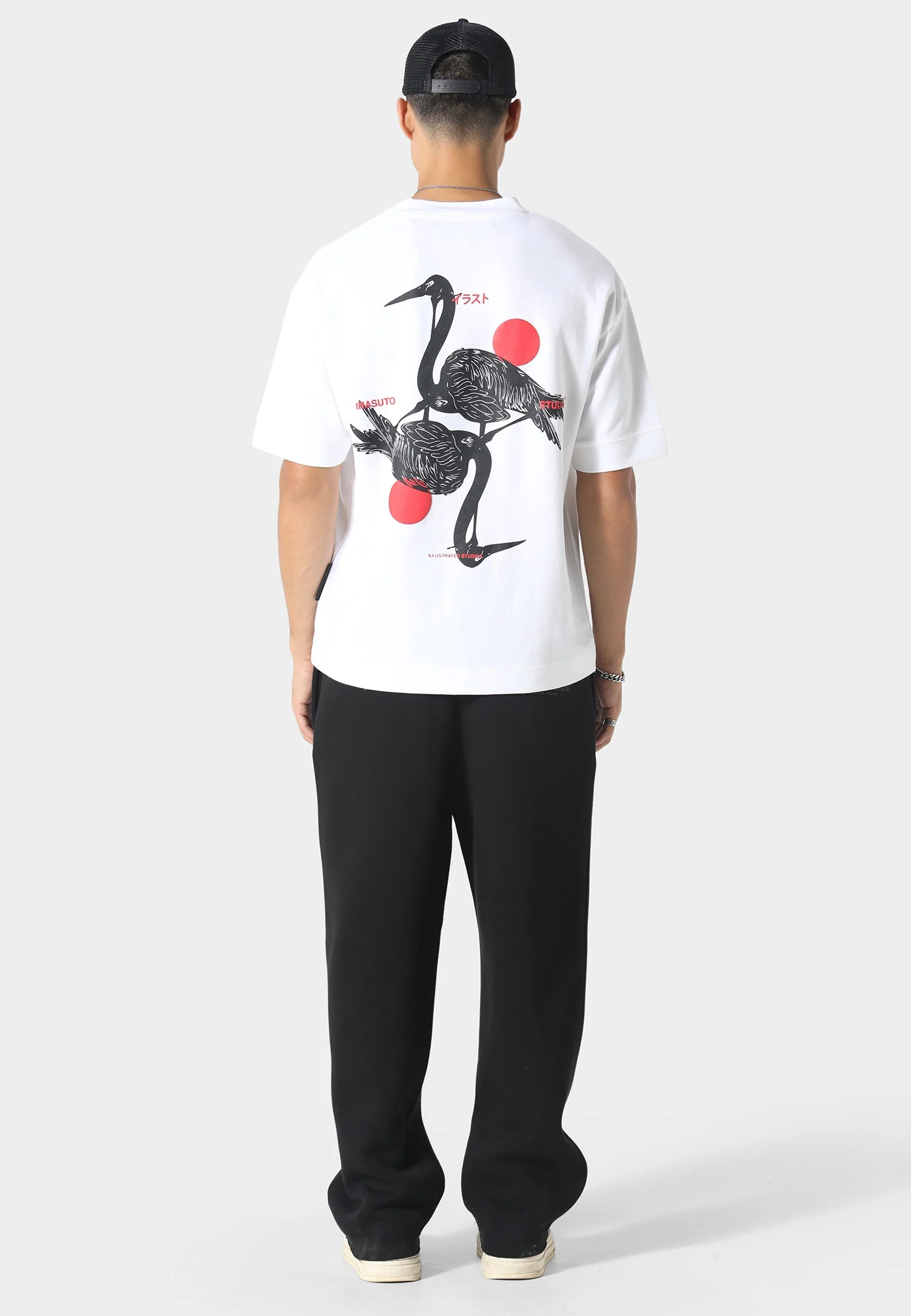 Irasuto Studios Crane White T-Shirt - Image 6