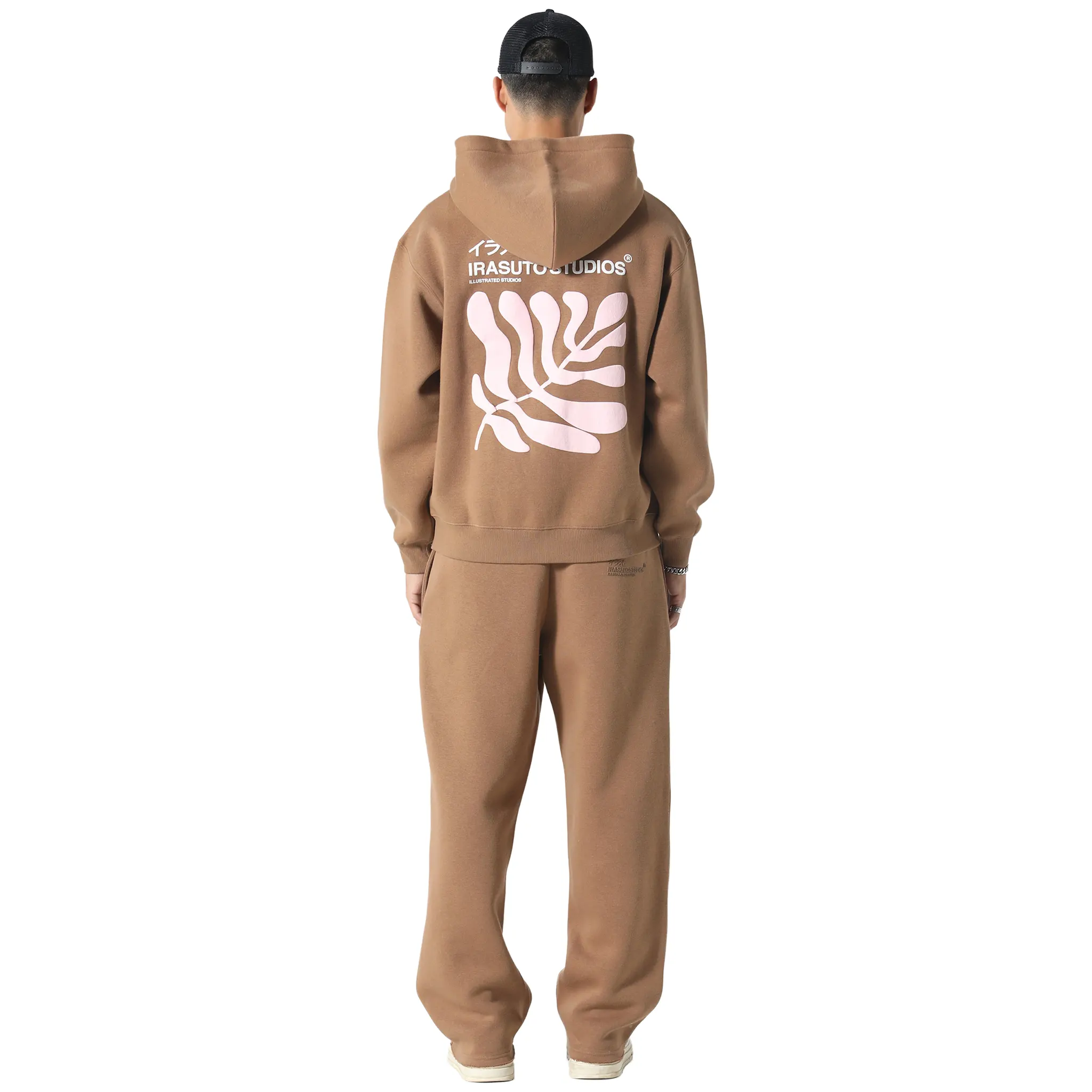 Irasuto Studios Sumi Flow Tobacco Zip-Up Hoodie - Image 5
