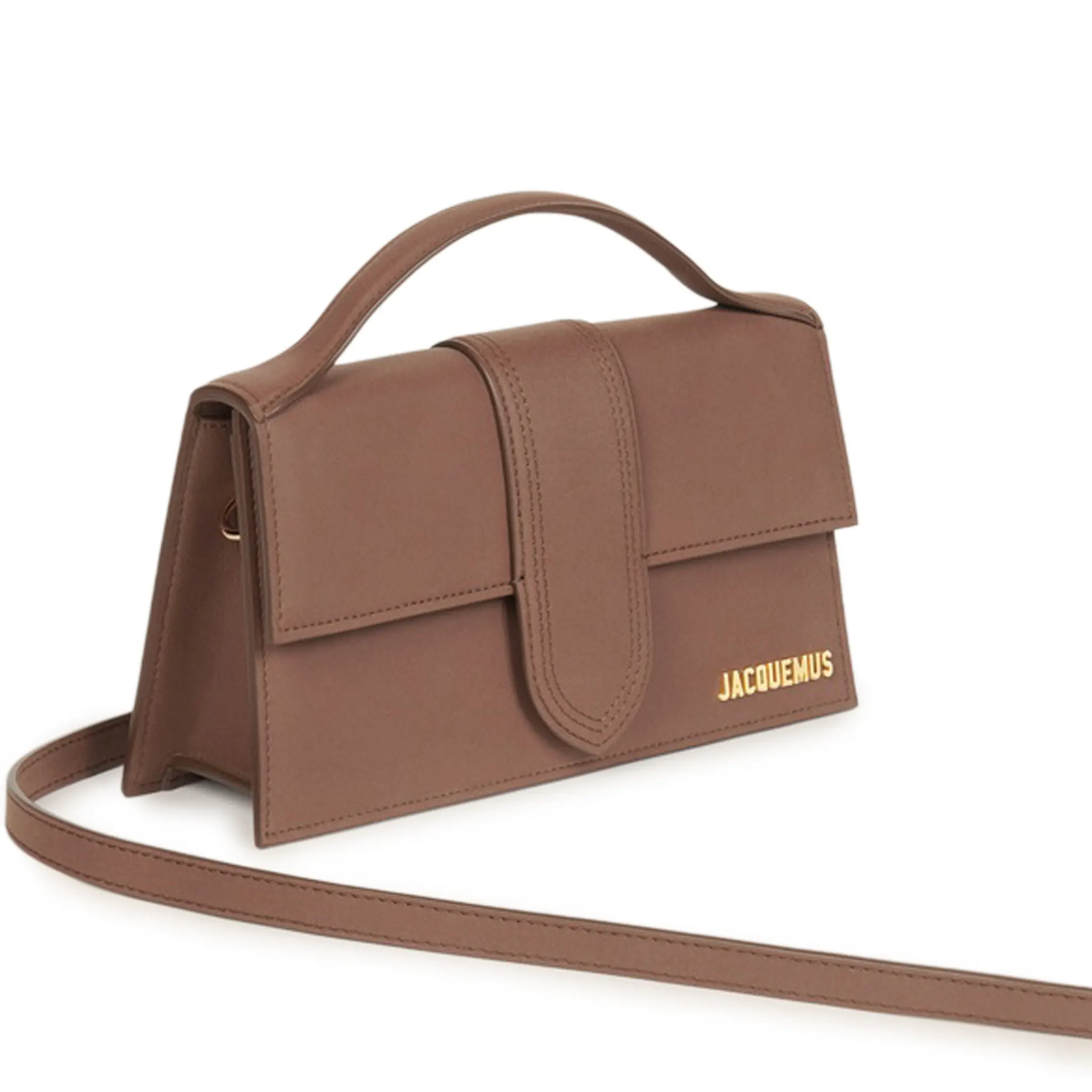Jacquemus Large Bambino Brown Suede Crossbody Bag - Image 3
