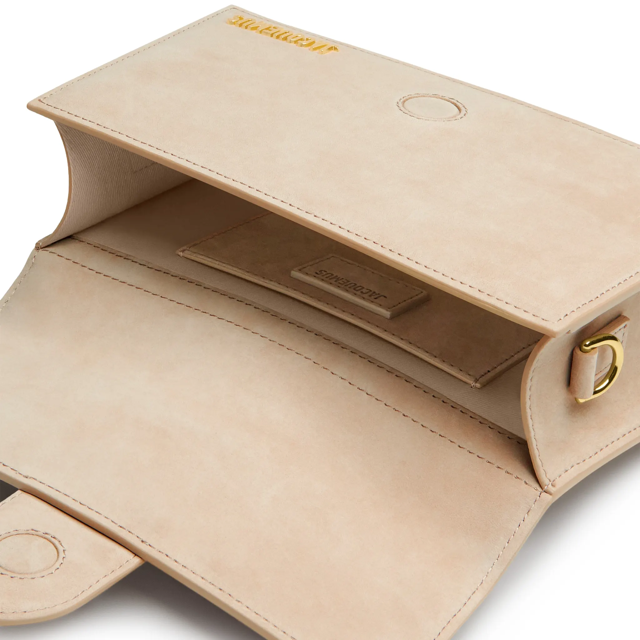 Jacquemus Large Bambino Dark Beige Suede Crossbody Bag - Image 5