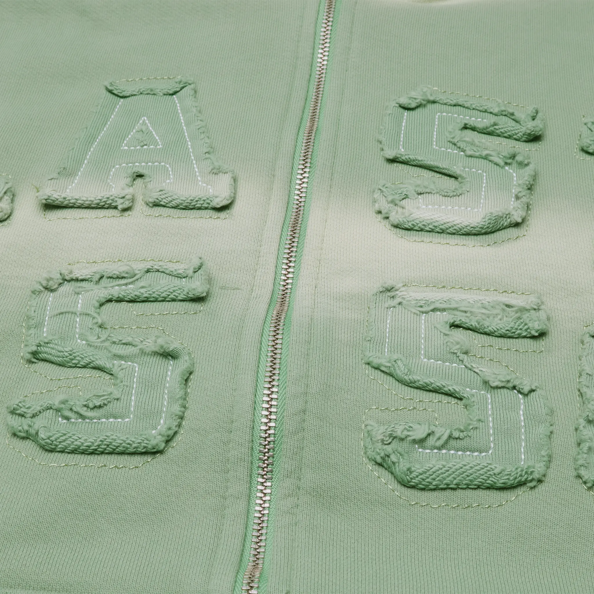Last Lesson Washed Applique Green Hoodie - Image 3