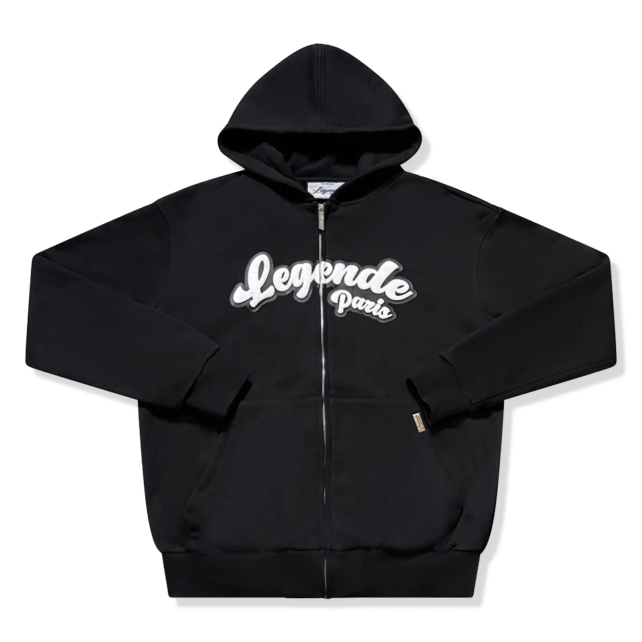 Légende Paris Gum Logo Black Zip-Up Hoodie - Image 3