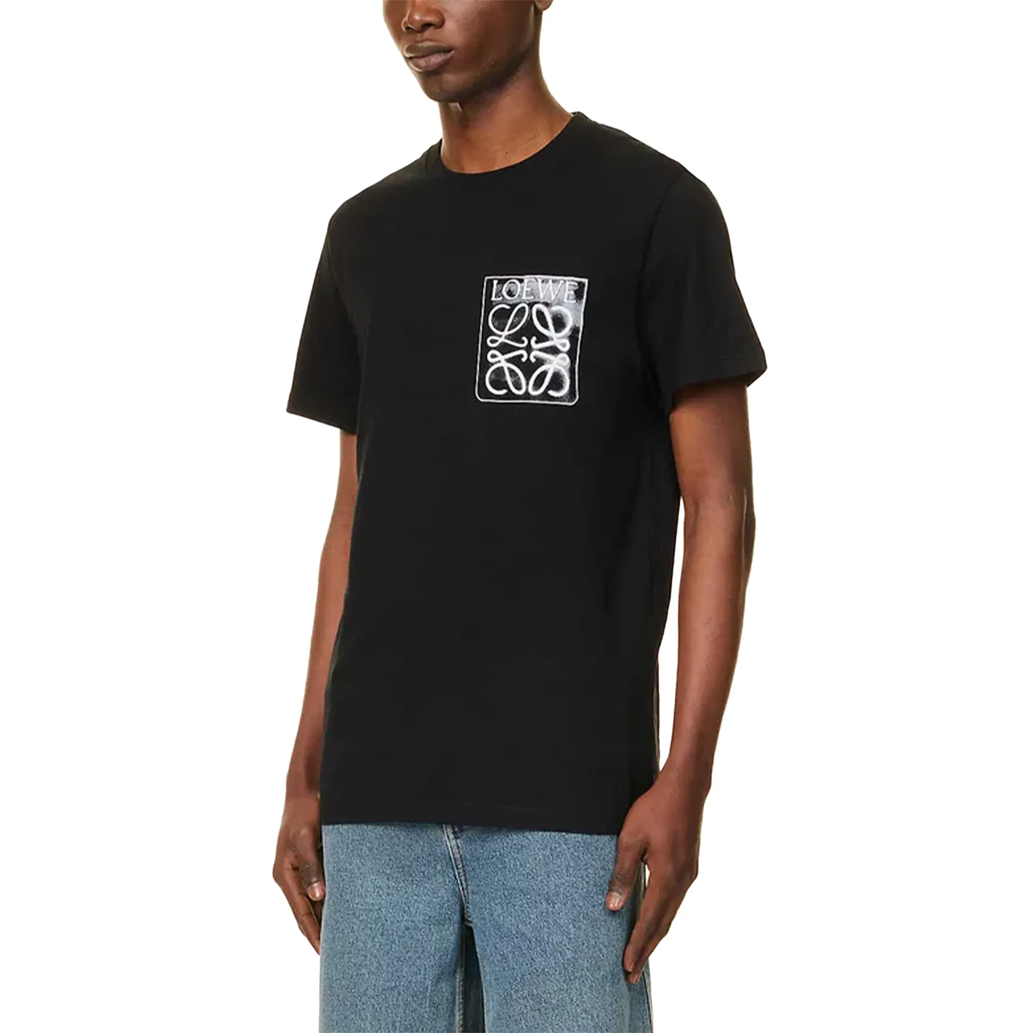 Loewe Anagram Fake Pocket Black T Shirt - Image 3