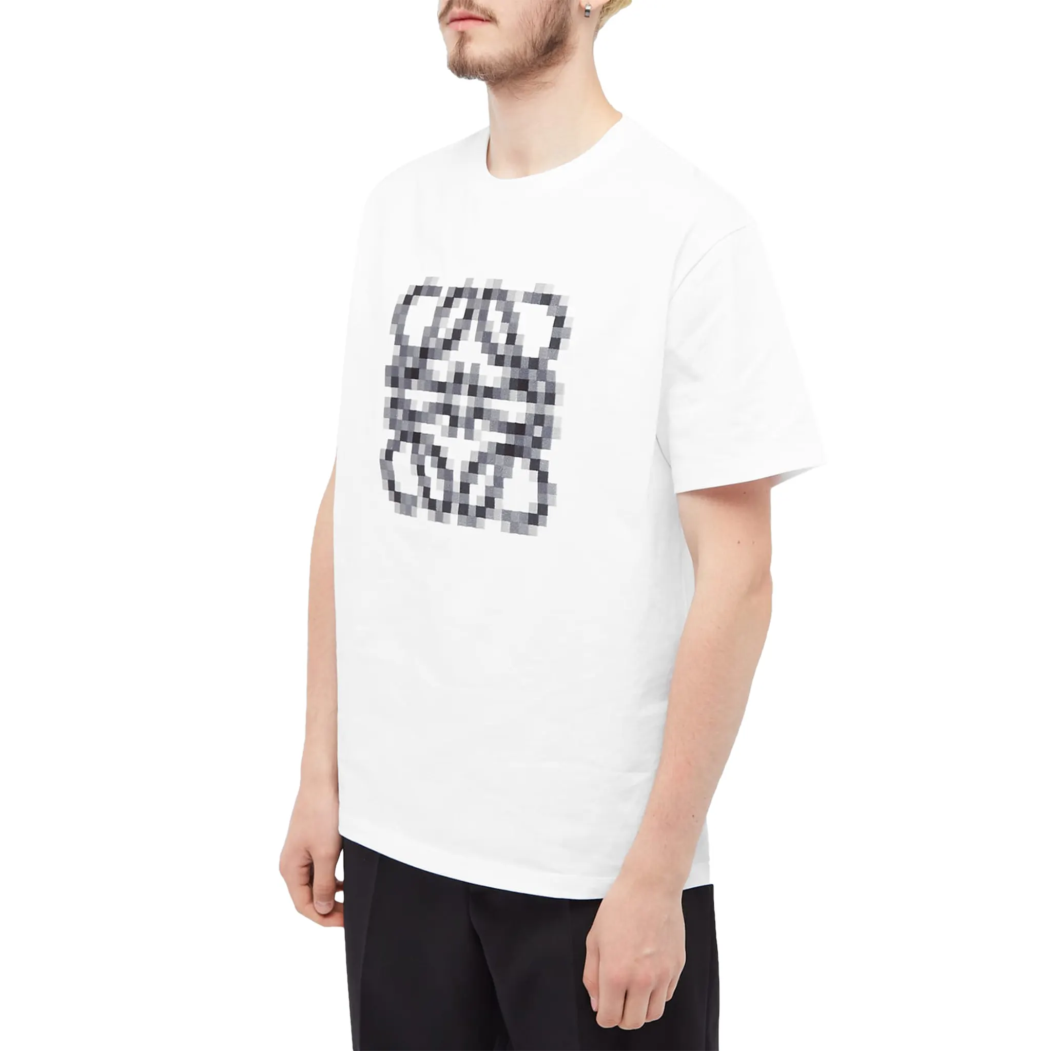 Loewe Anagram Pixelated White T Shirt - Image 3