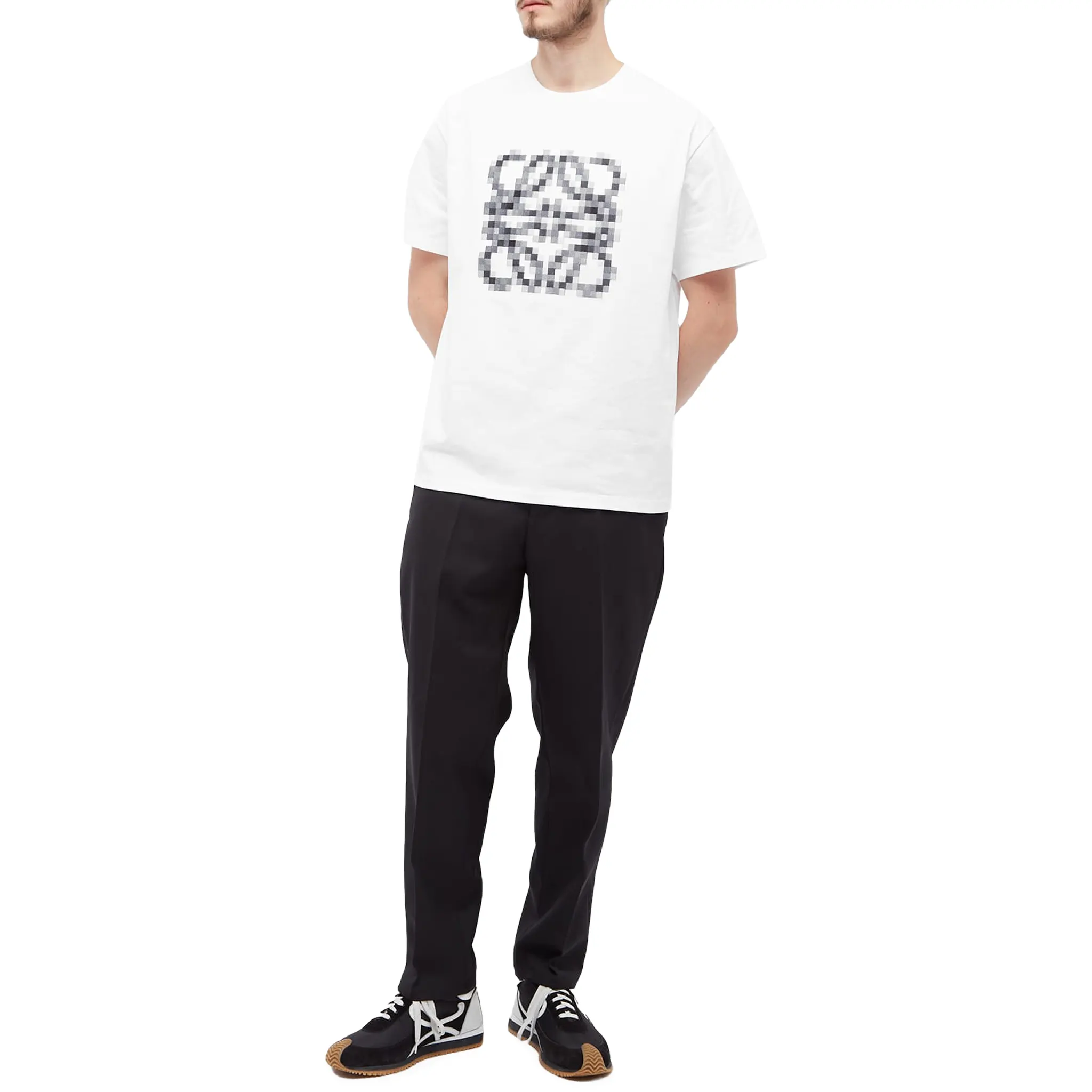 Loewe Anagram Pixelated White T Shirt - Image 4