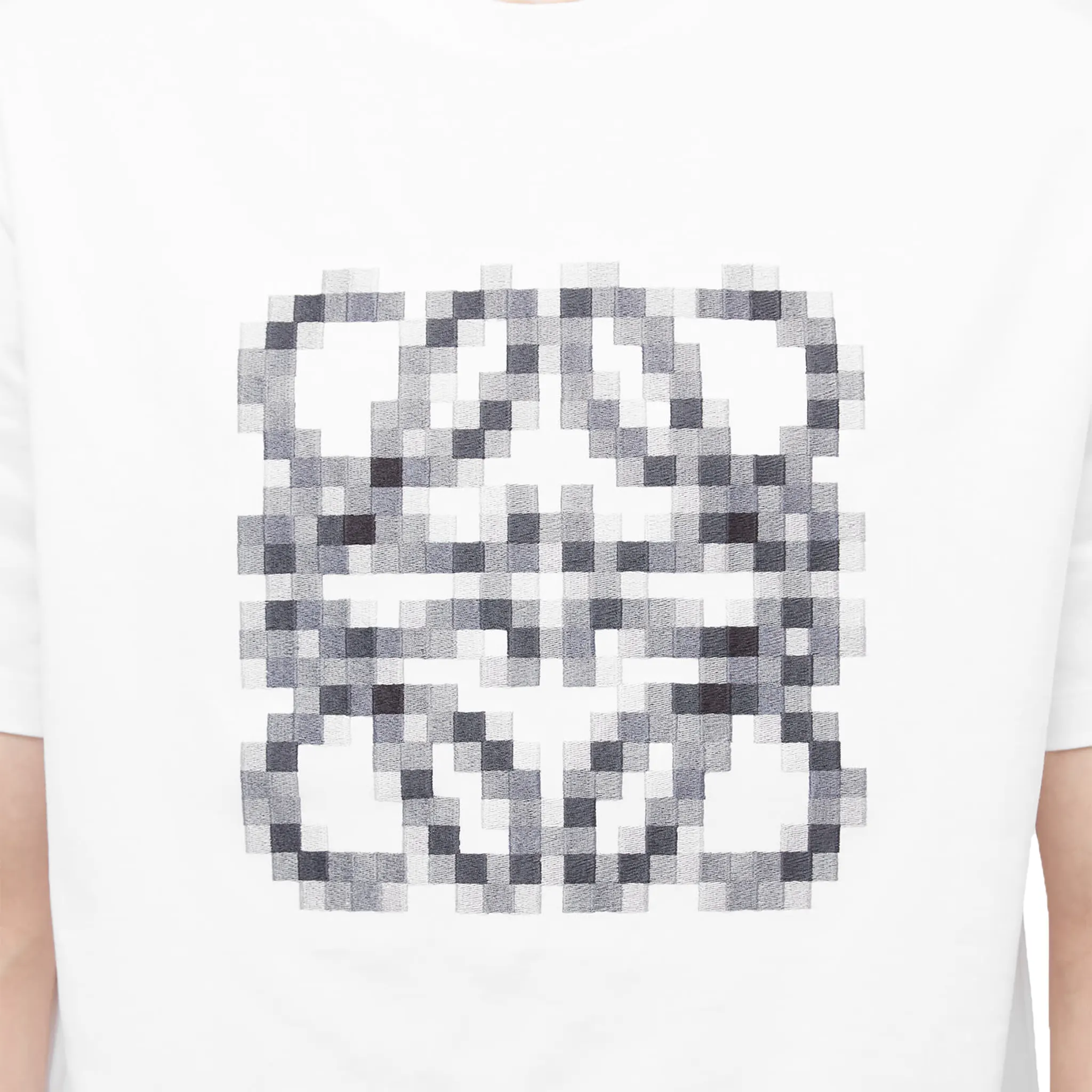 Loewe Anagram Pixelated White T Shirt - Image 5