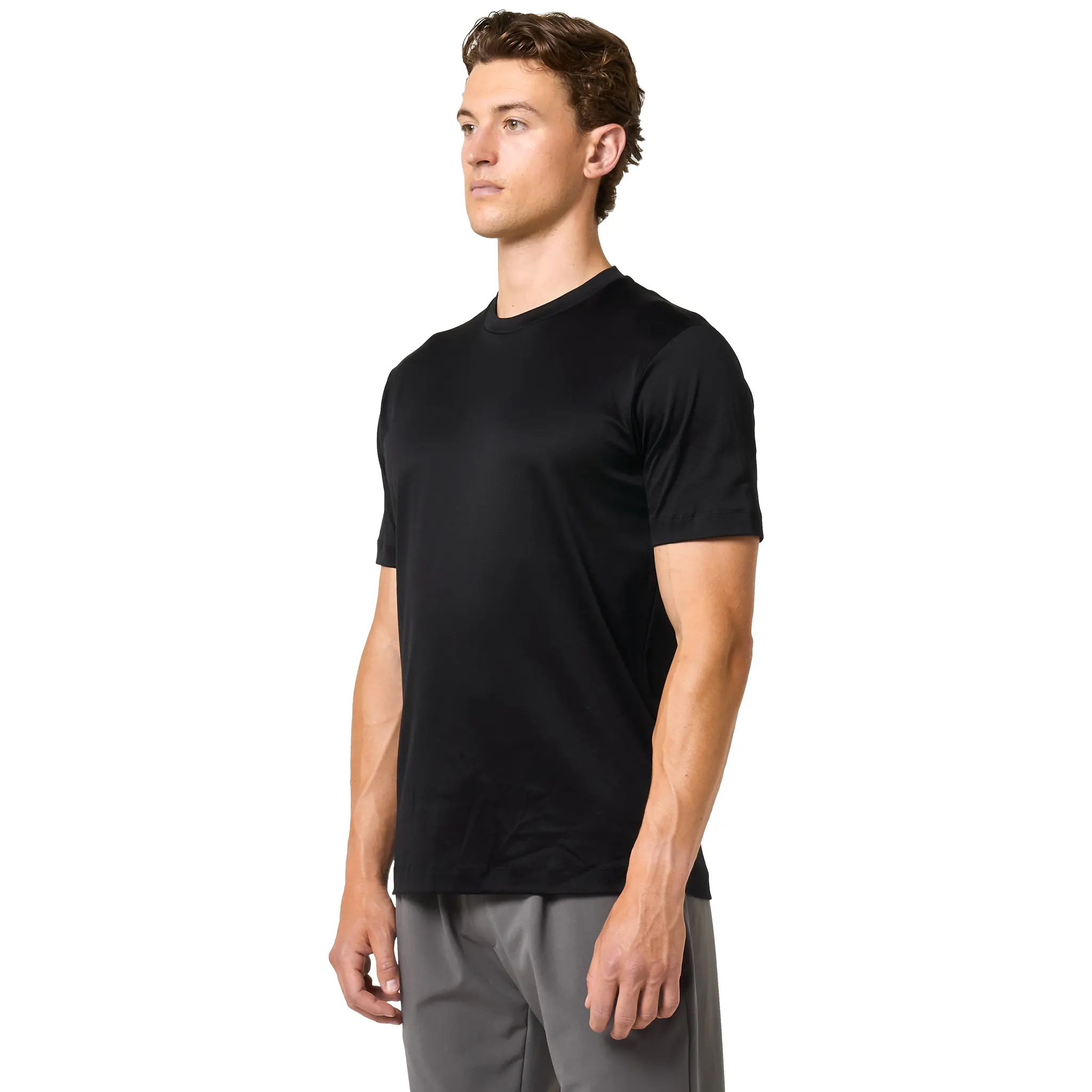 Loiano Egyptian Cotton Black T Shirt - Image 2