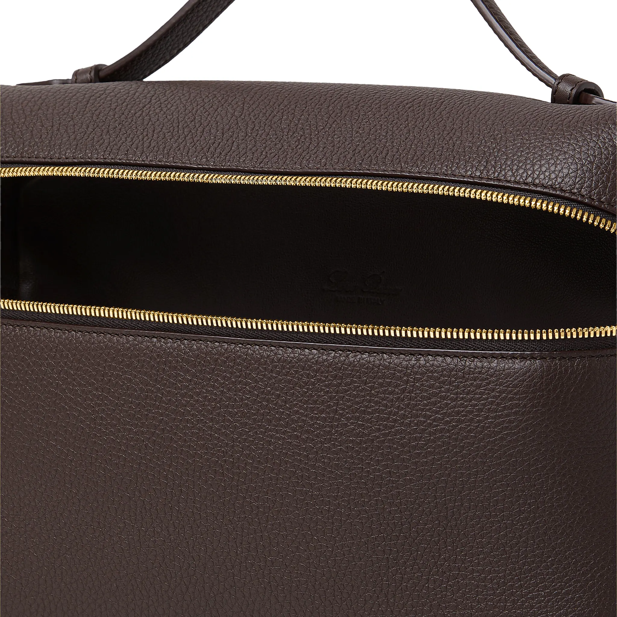 Loro Piana Extra Pocket L19 Dark Chocolate Sun Gold Shoulder Bag - Image 5
