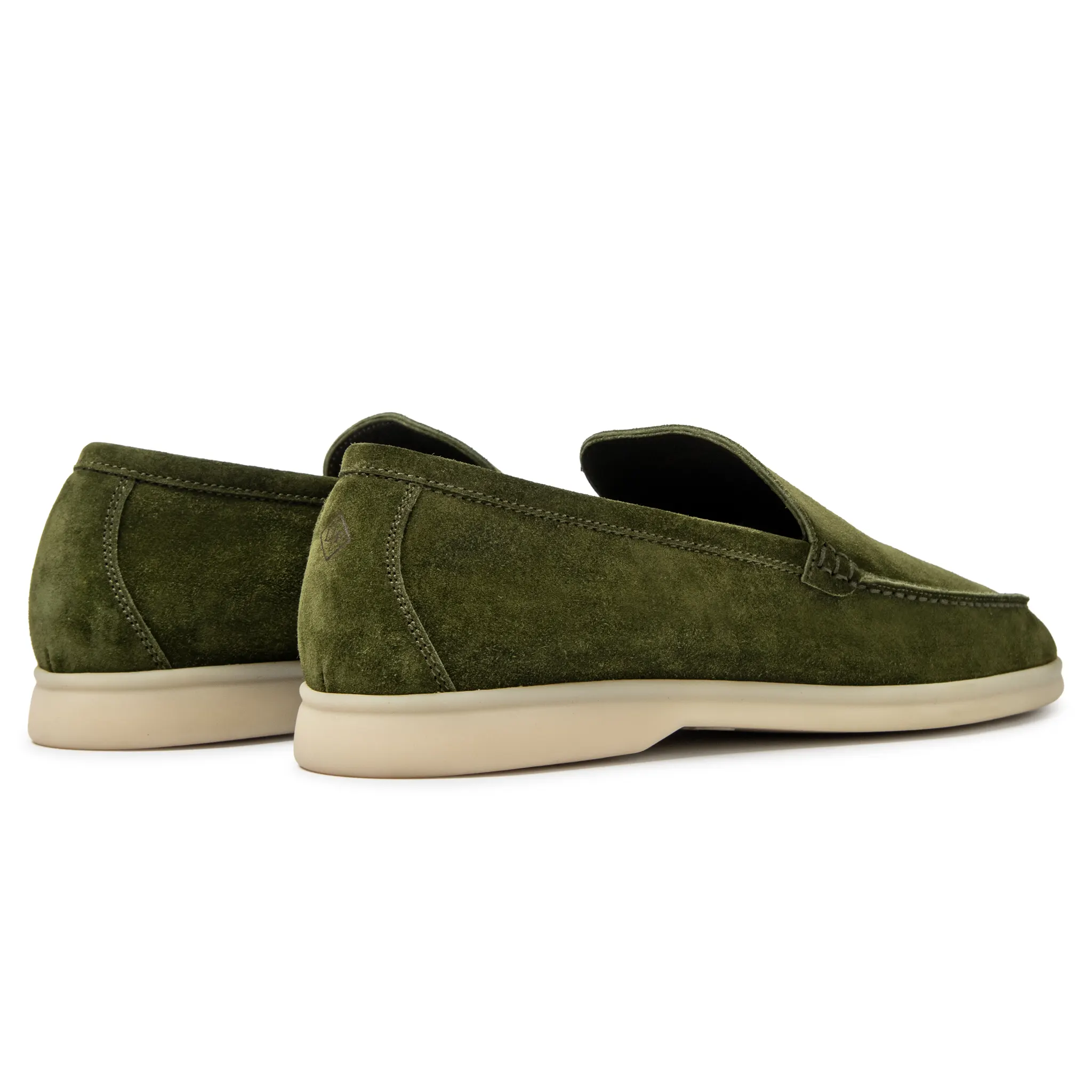 Loro Piana Harrods Exclusive Summer Walk Suede Verde Loafers - Image 3