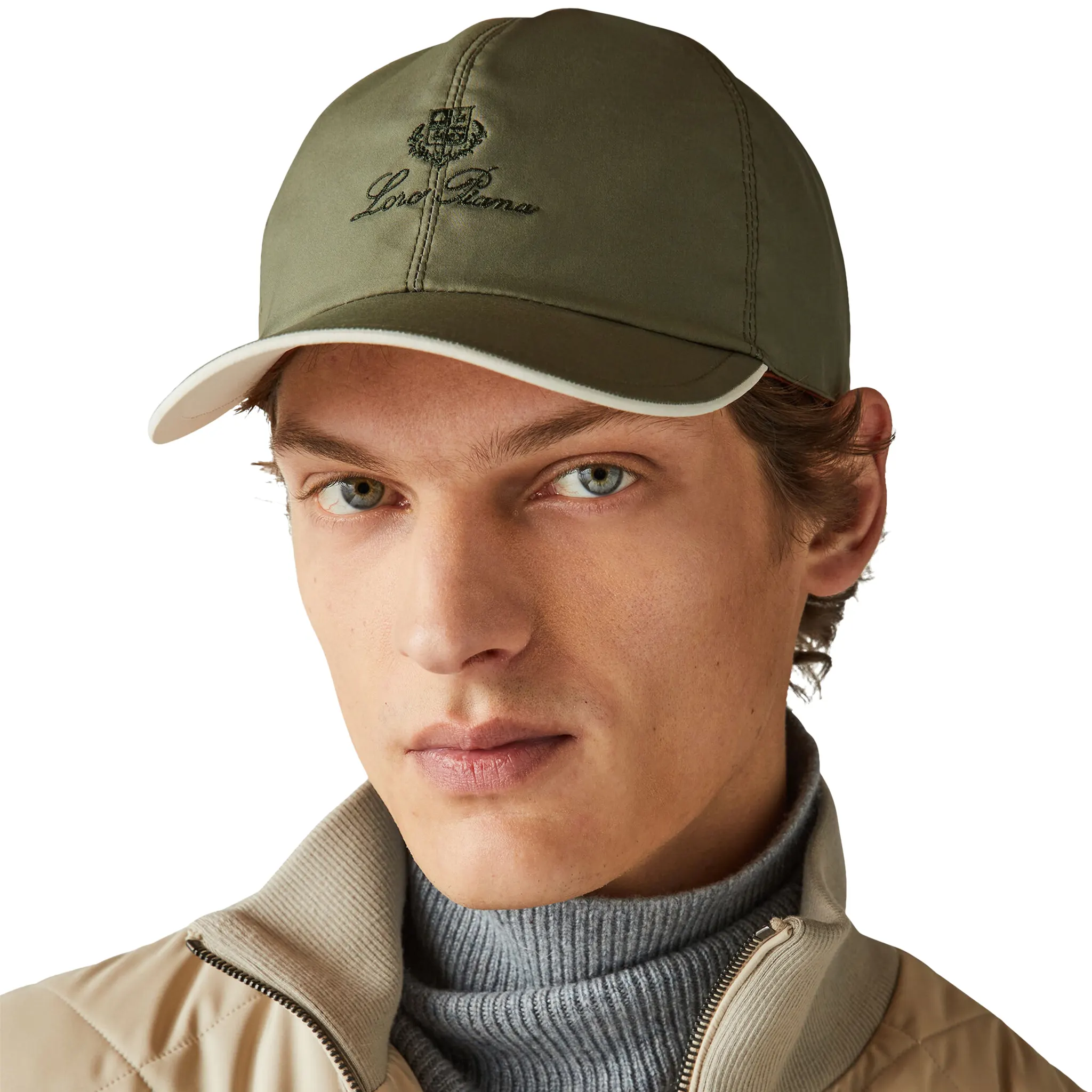 Loro Piana Microfibre Storm System Midnight Garden Ivory Baseball Cap - Image 2