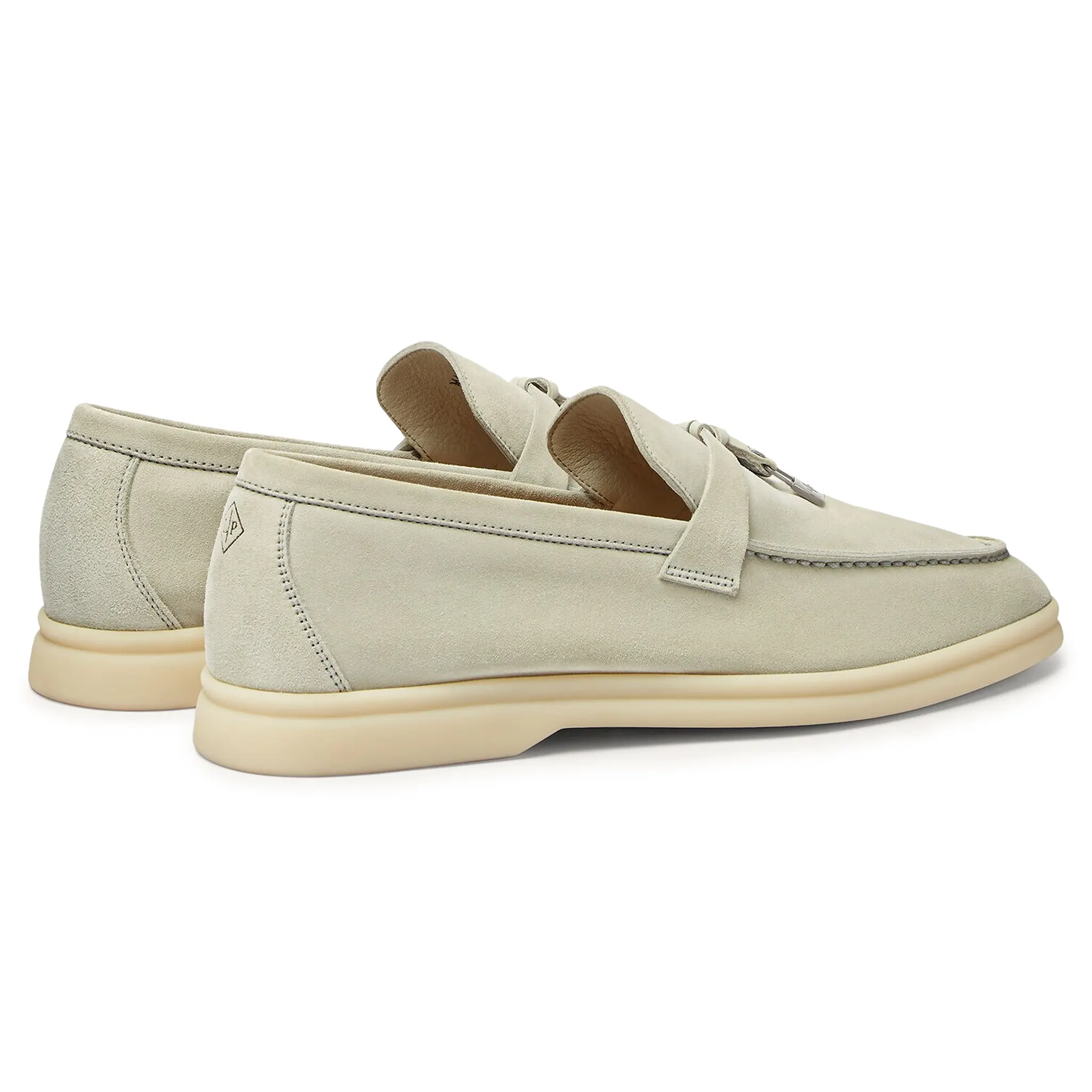 Loro Piana Summer Charms Suede Deep Ice Loafers - Image 4