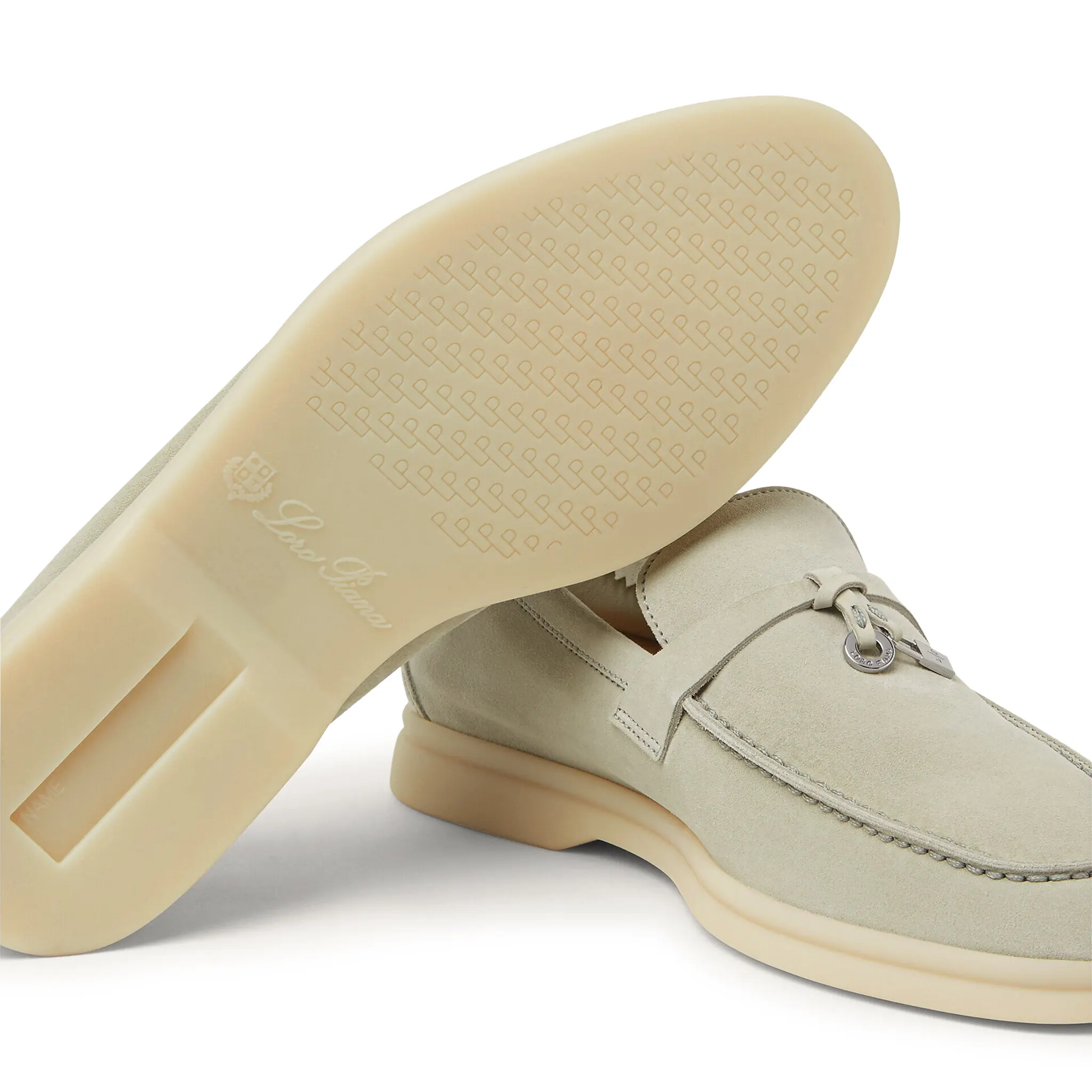 Loro Piana Summer Charms Suede Deep Ice Loafers - Image 5