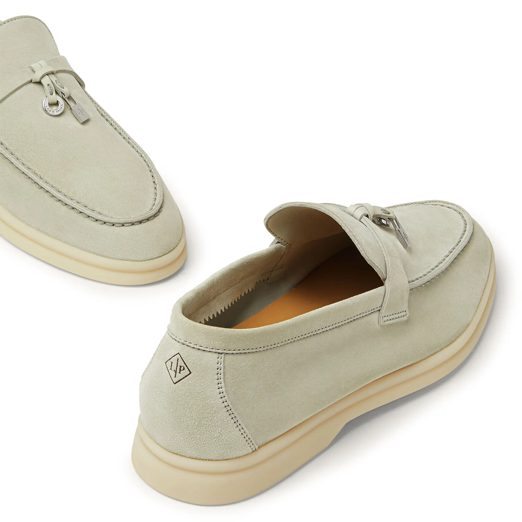 Loro Piana Summer Charms Suede Deep Ice Loafers - Image 6